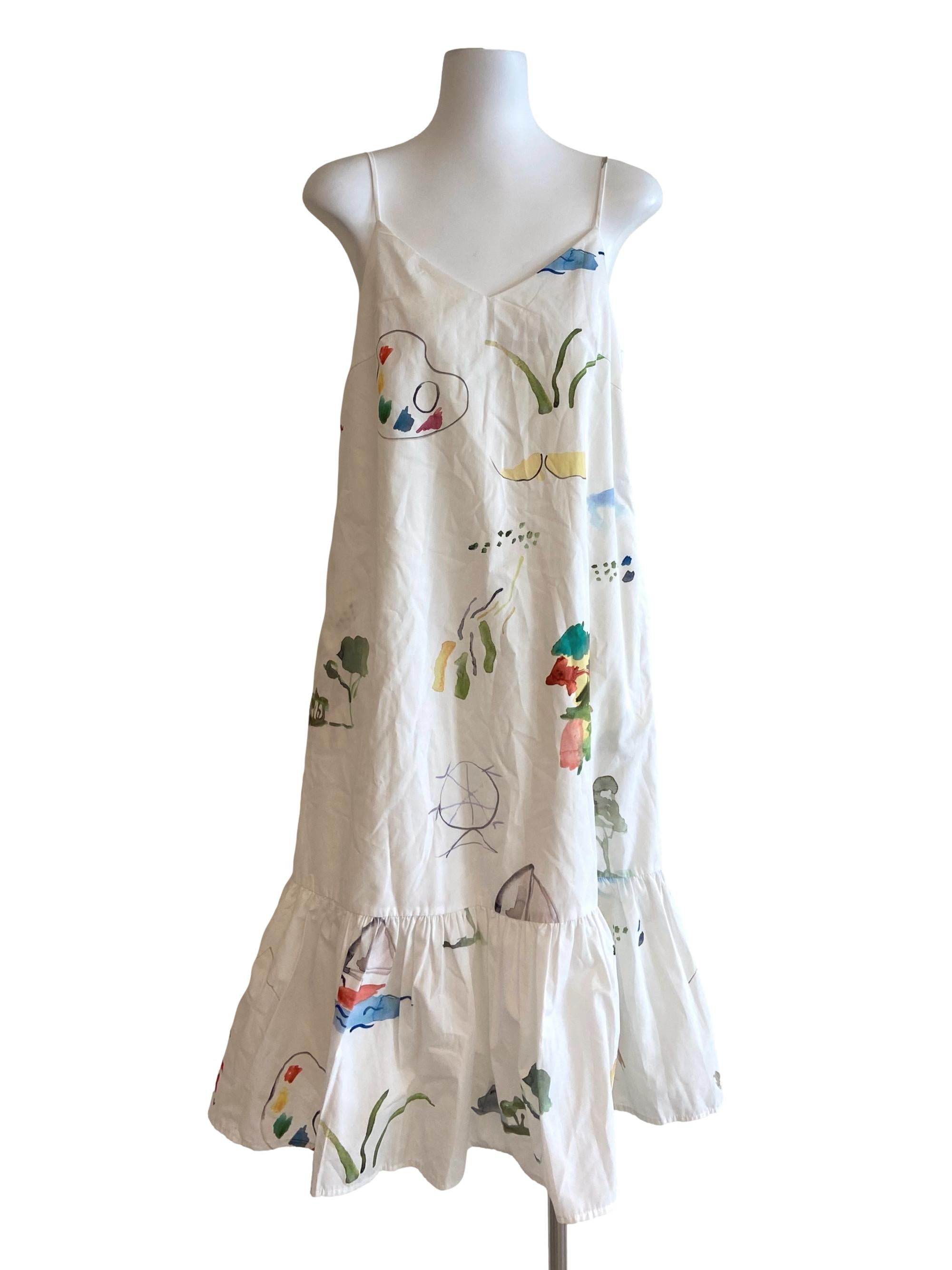 White Spaghetti Straps Slip Dress LB