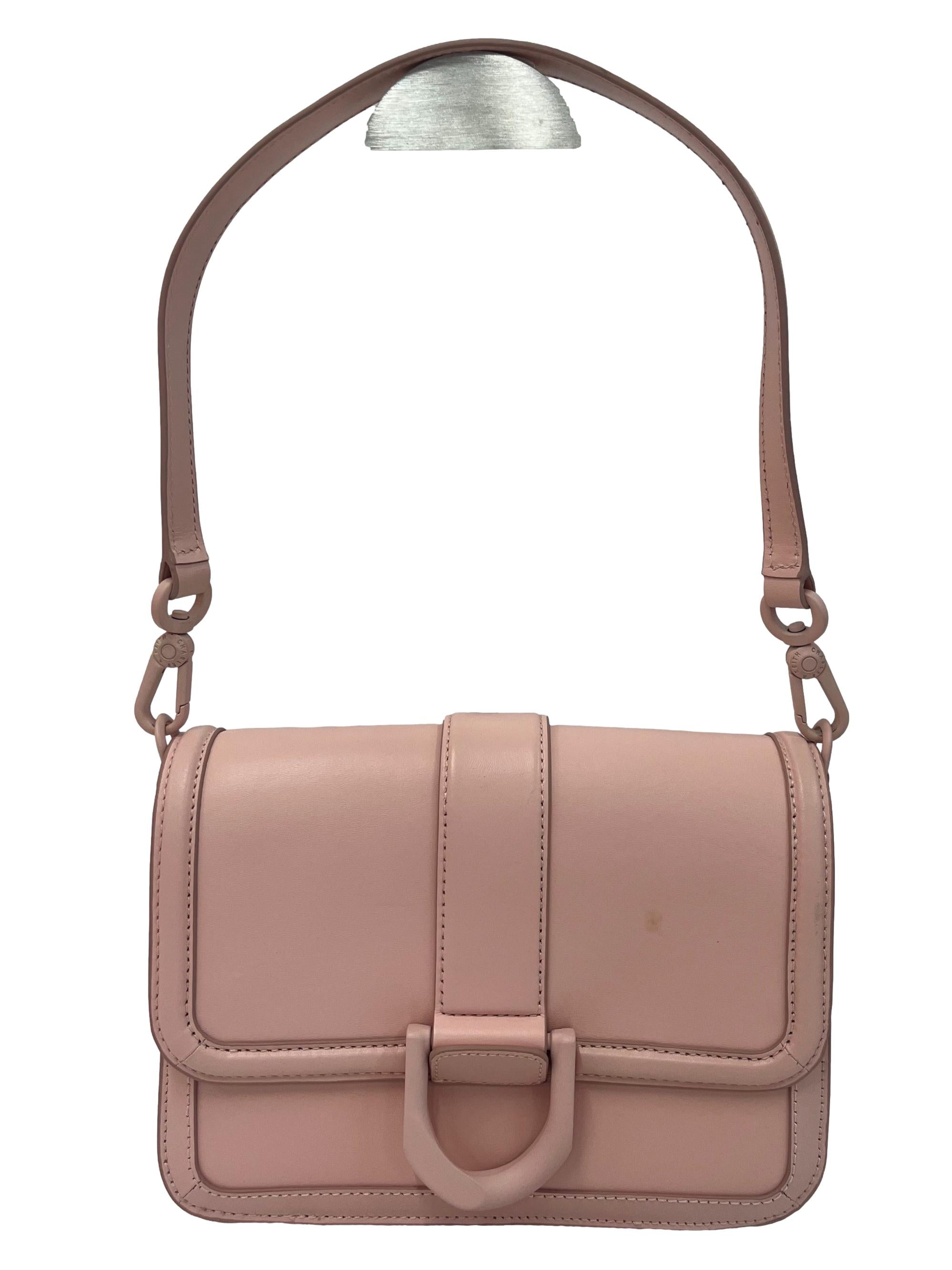 Light Pink Shoulder Bag With Changeable Straps