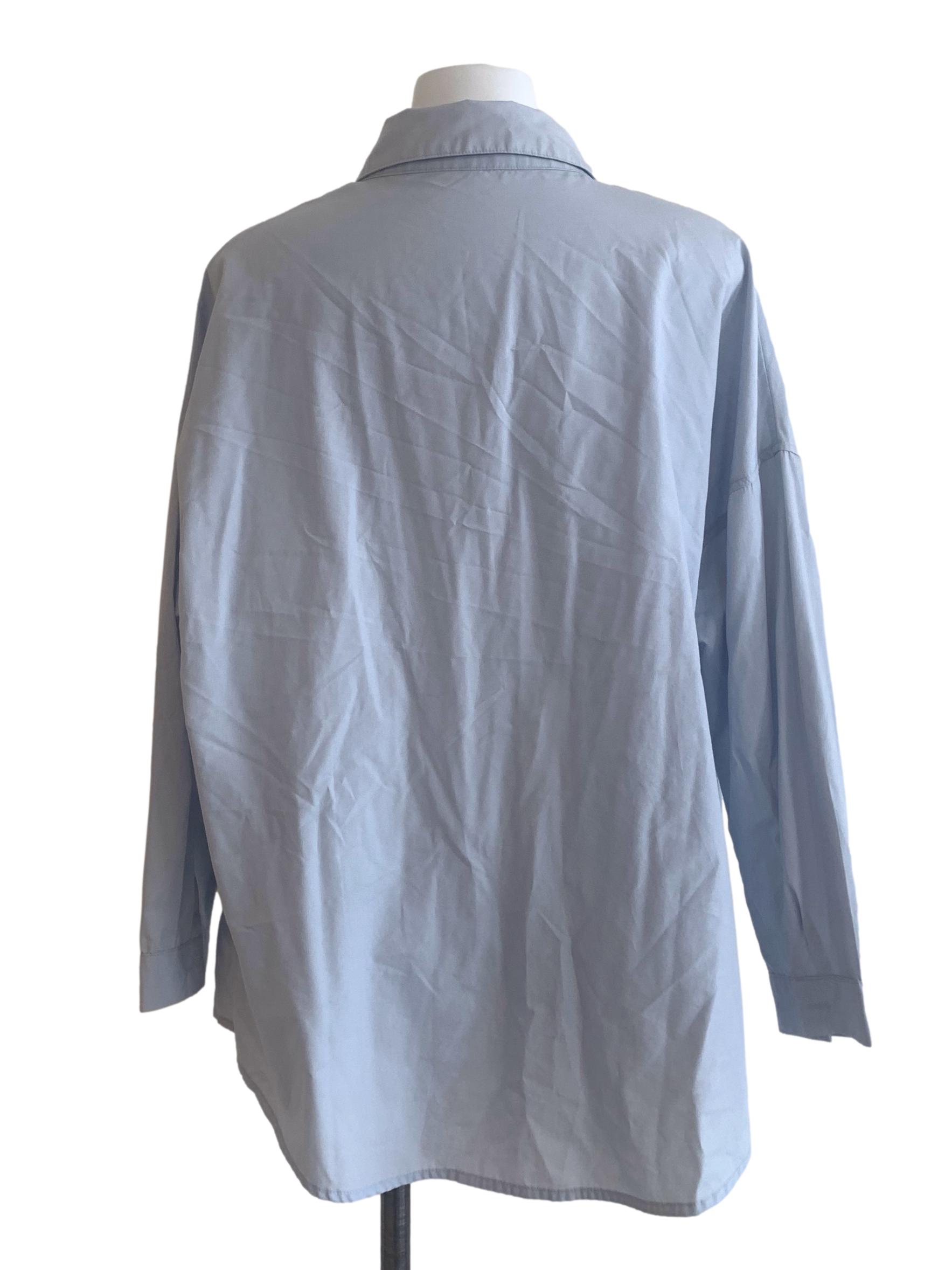Light Blue Collared Top TTR