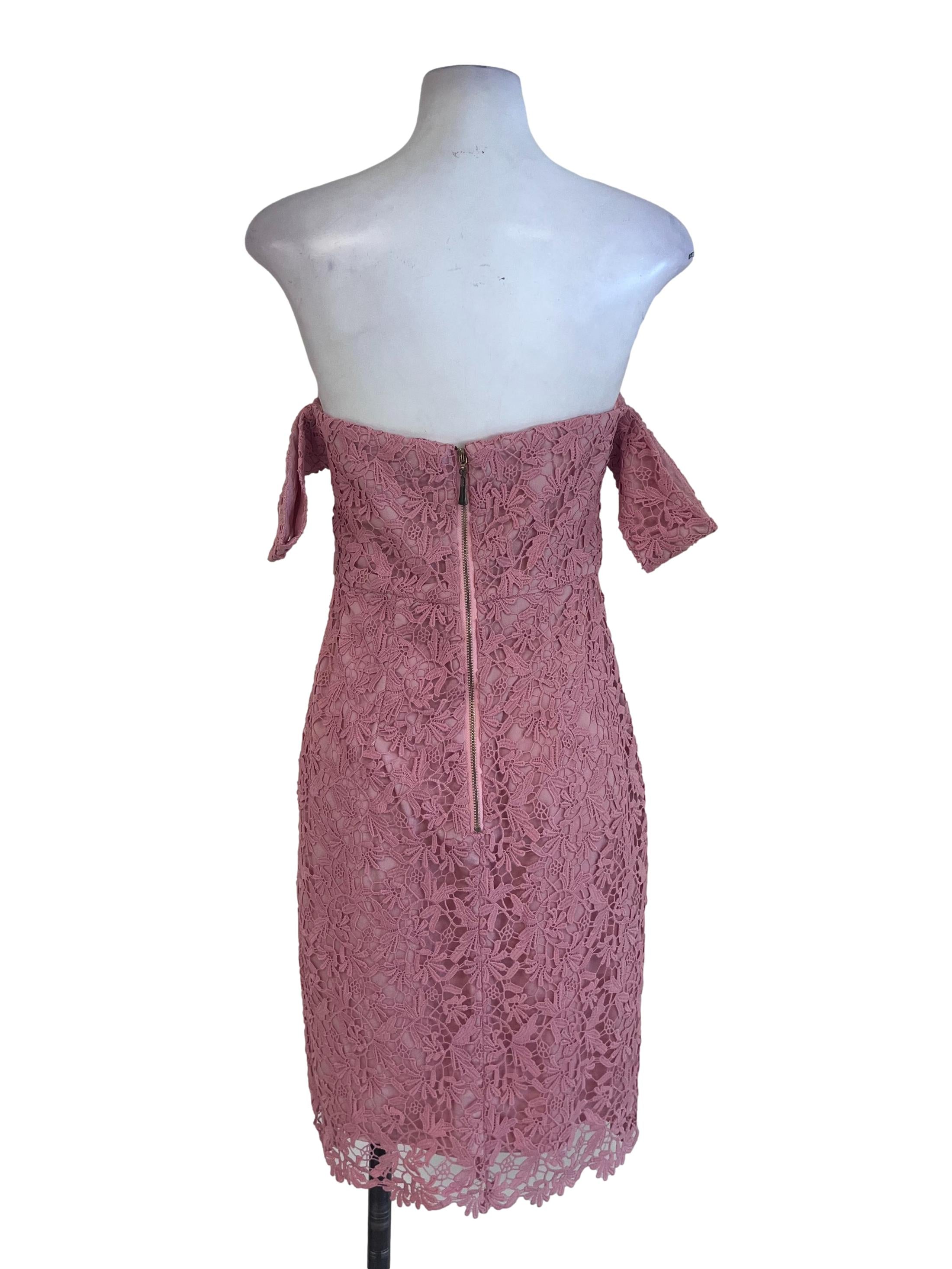 Rouge Pink Off Shoulder Dress