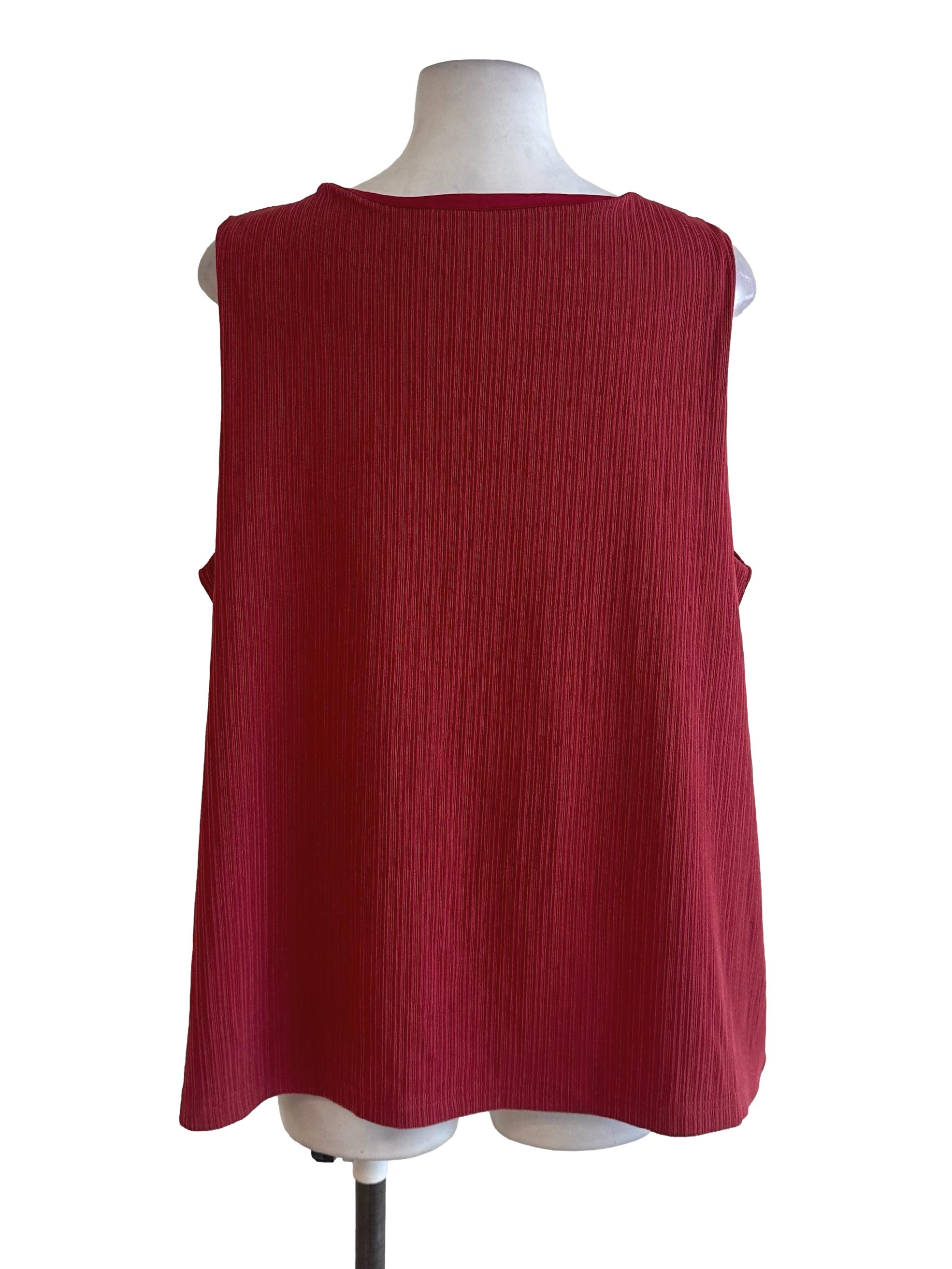 Ruby Red Textured Top
