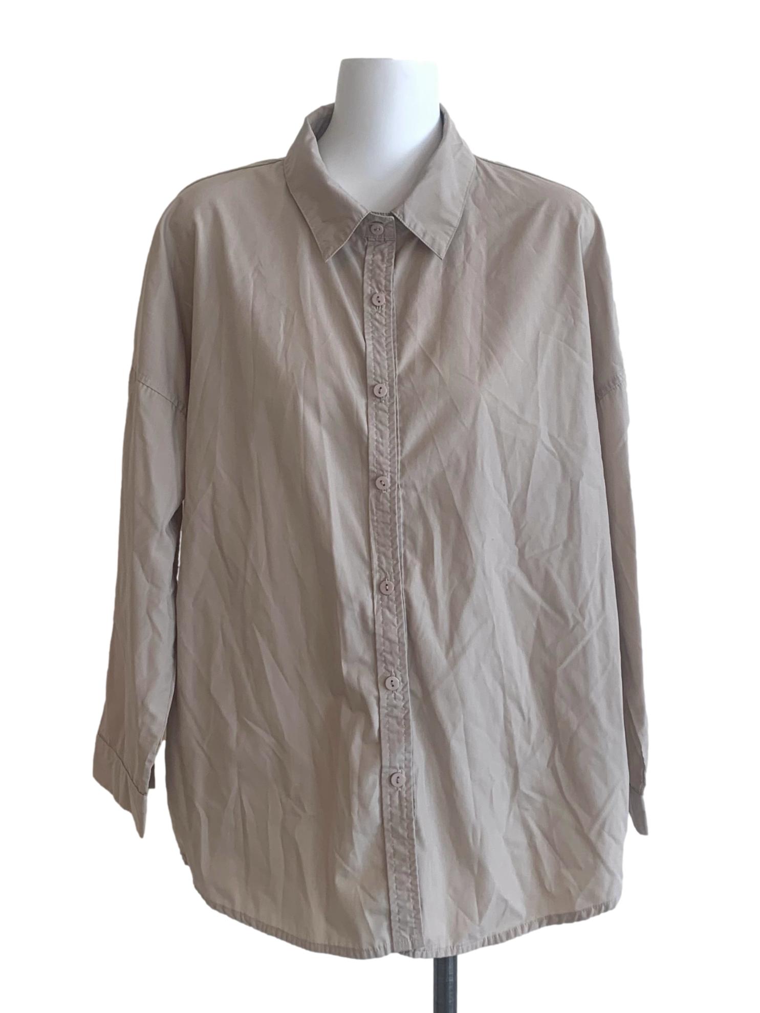 Hazelnut Beige Collared Top TTR