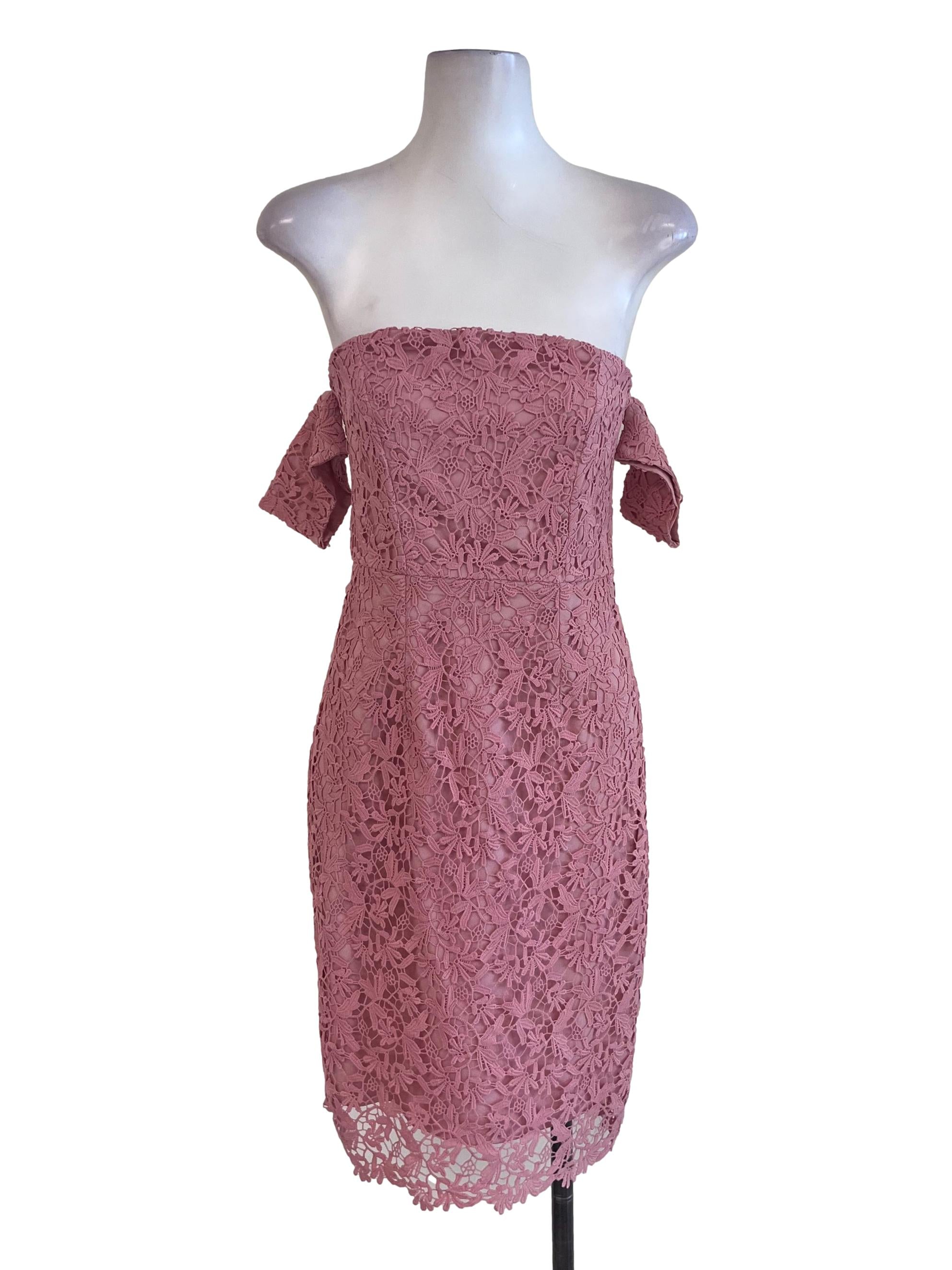 Rouge Pink Off Shoulder Dress