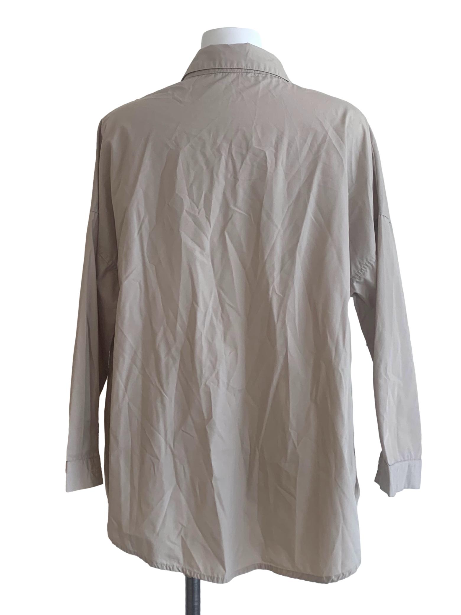 Hazelnut Beige Collared Top TTR