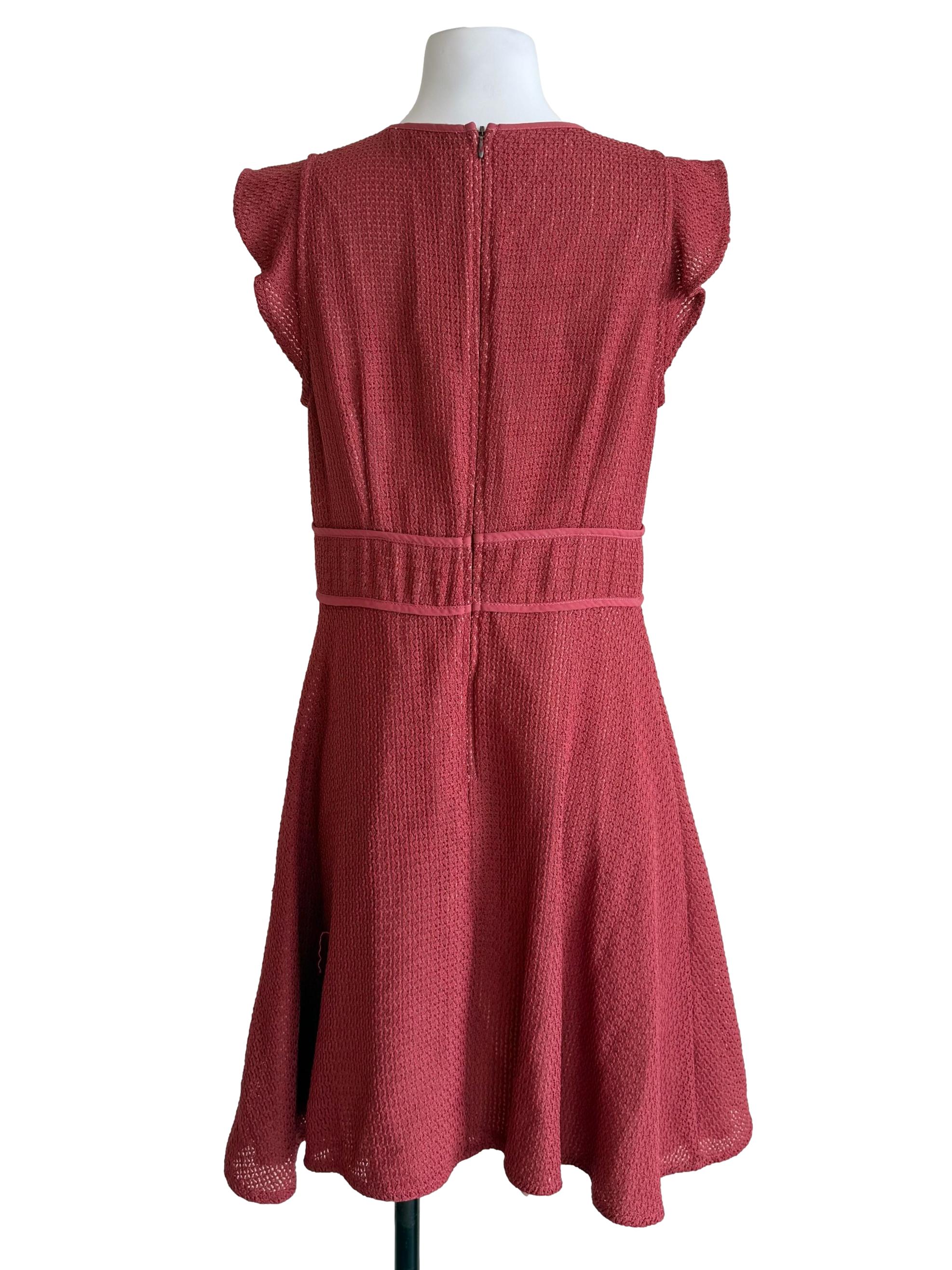 Punch Pink Knit A-Line Dress