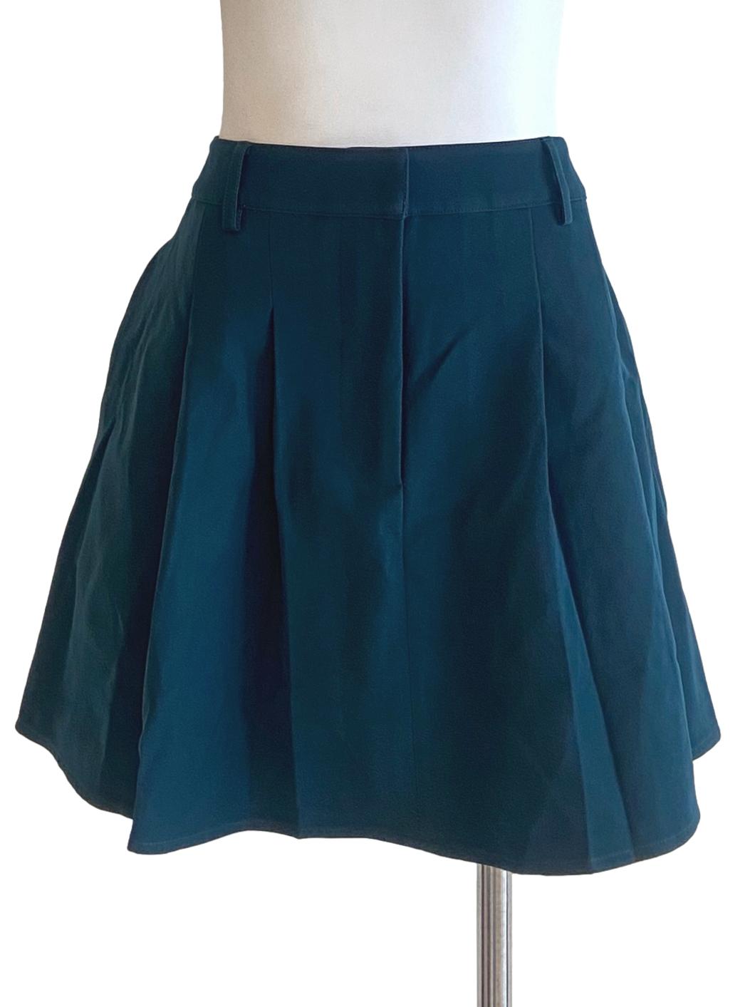 Emerald Green Herringbone Skorts