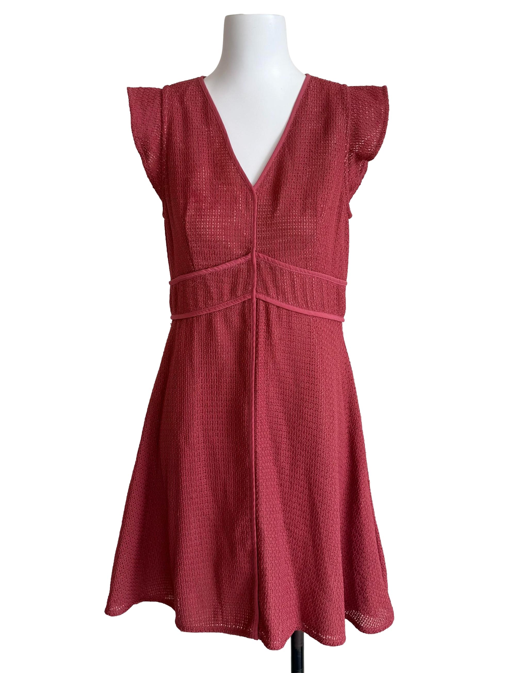 Punch Pink Knit A-Line Dress