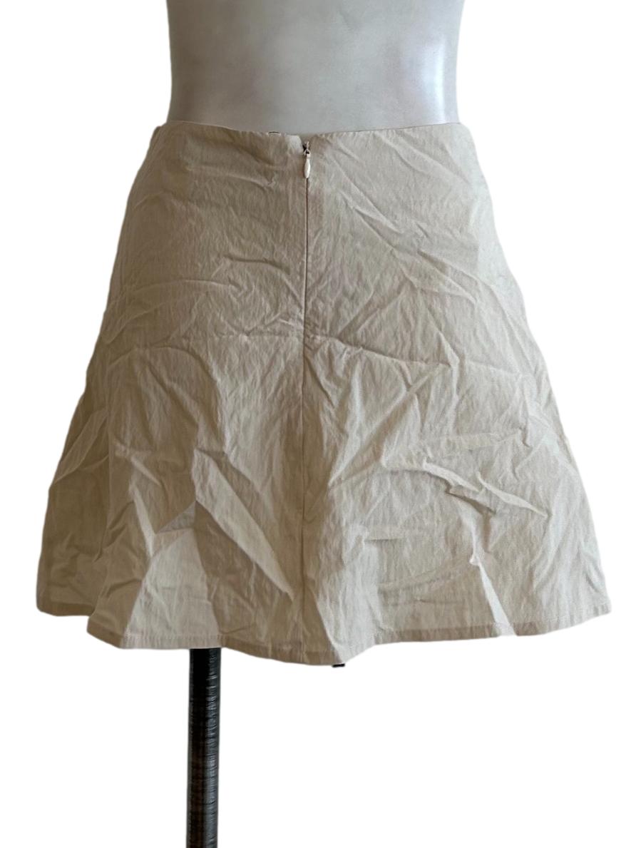 Beige And Black Bow A-Line Skirt