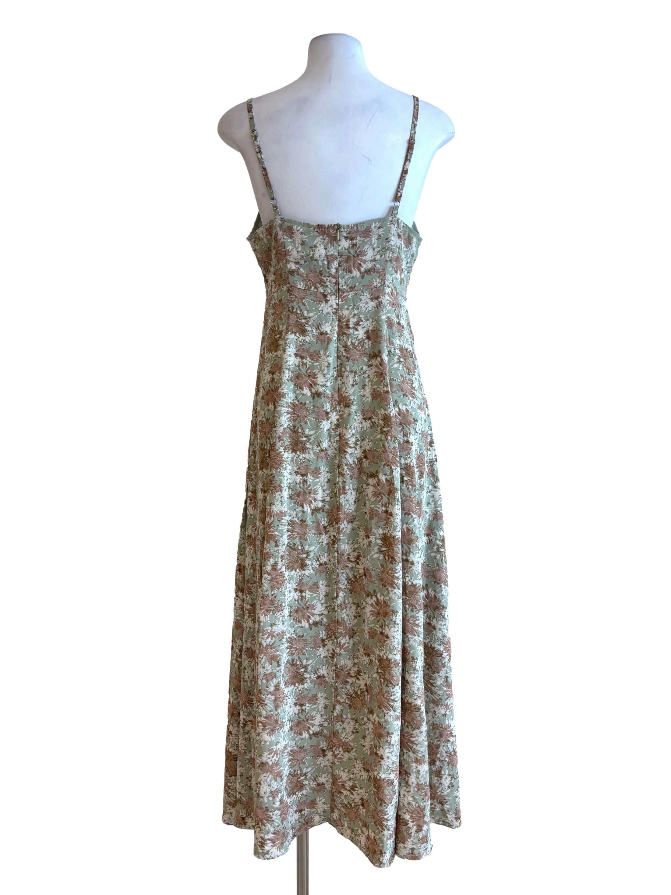 Sage Green Floral Sundress