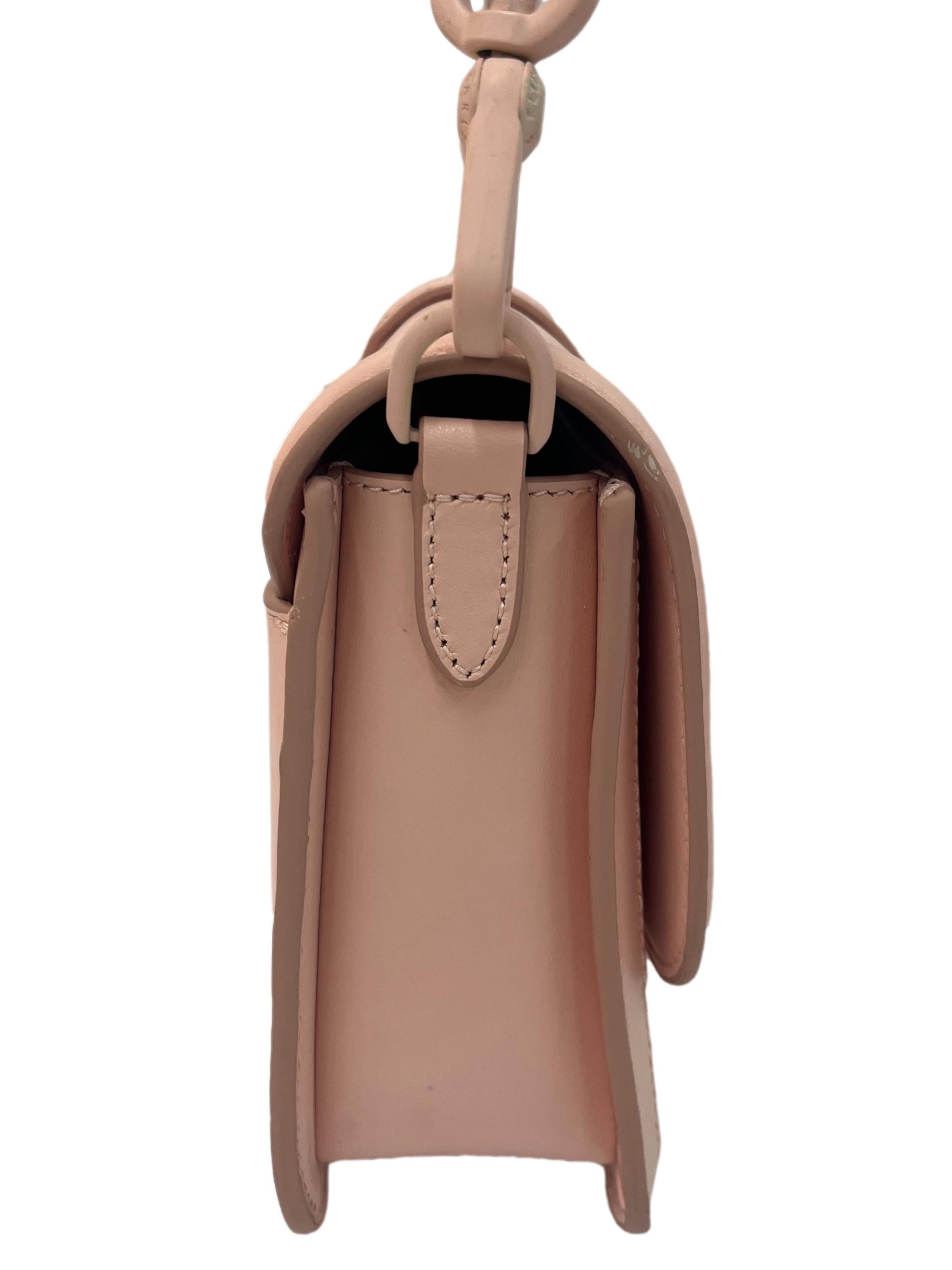 Light Pink Shoulder Bag With Changeable Straps