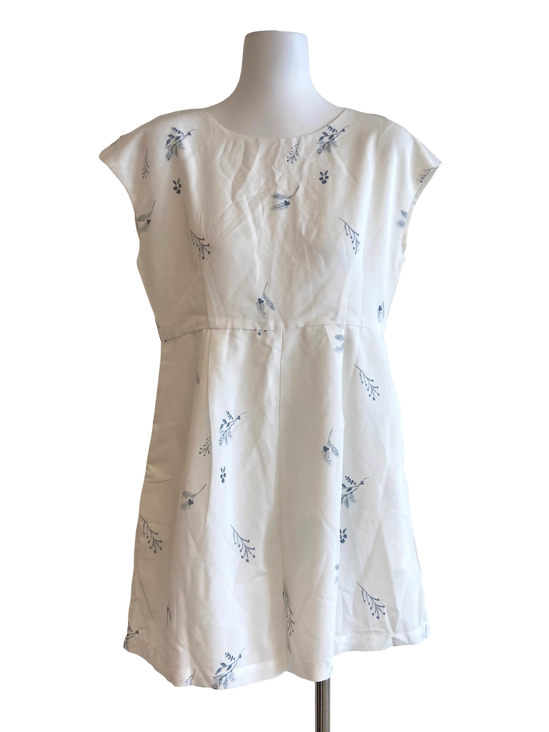 White & Floral V Neck Rompers