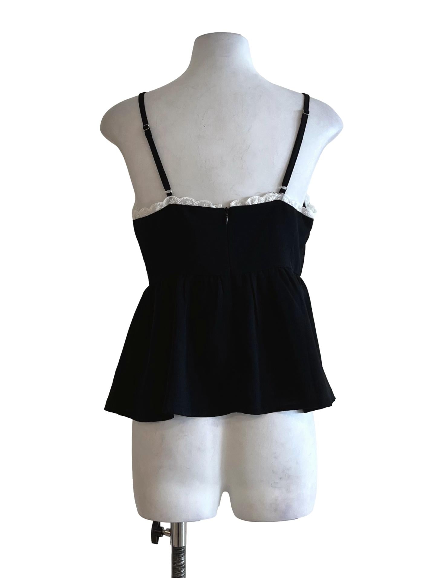 Black Spaghetti Strap Sleeveless Top