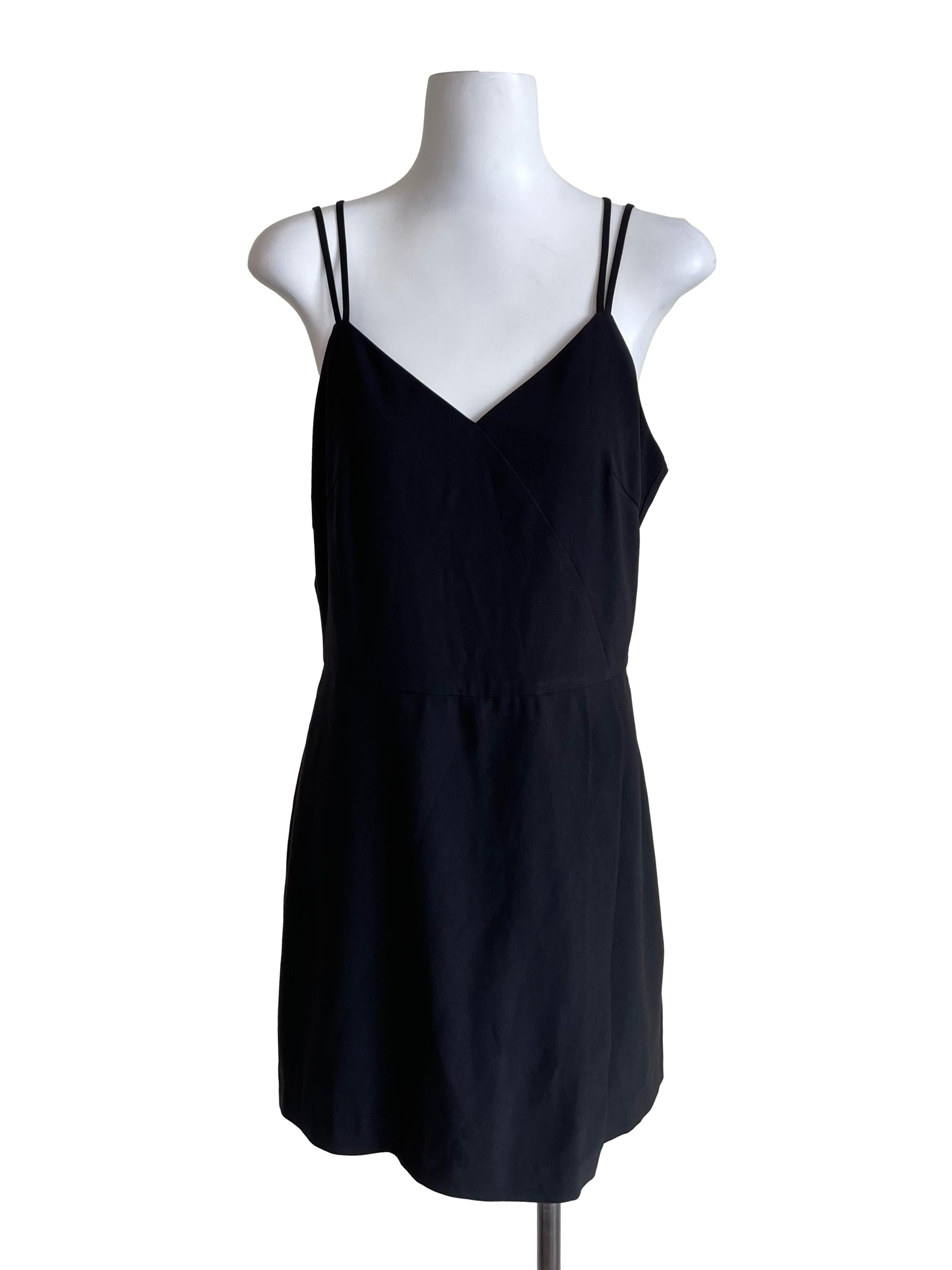 Black Double Straps Cami Romper