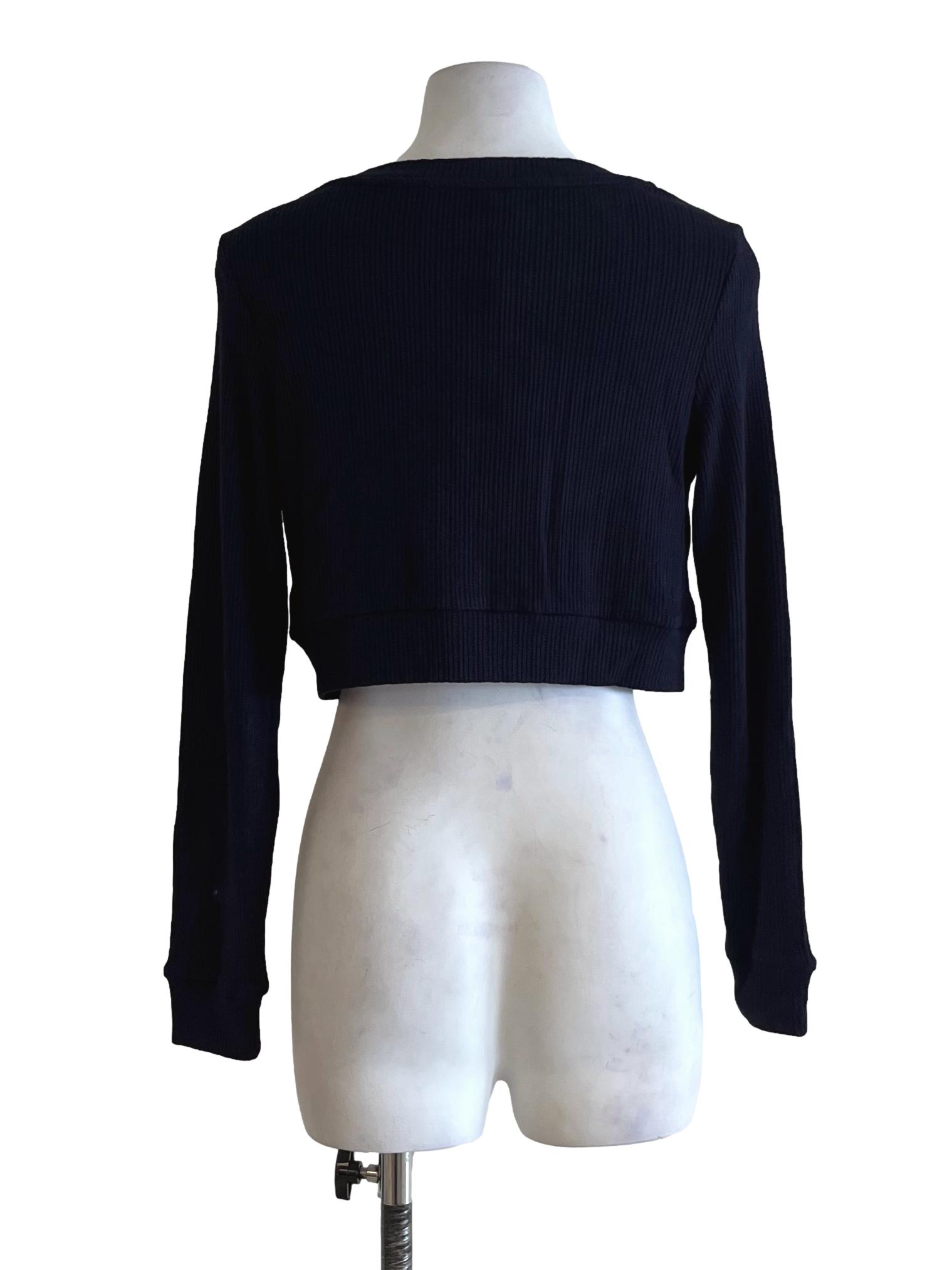 Navy Blue V-Neckline Cardigan