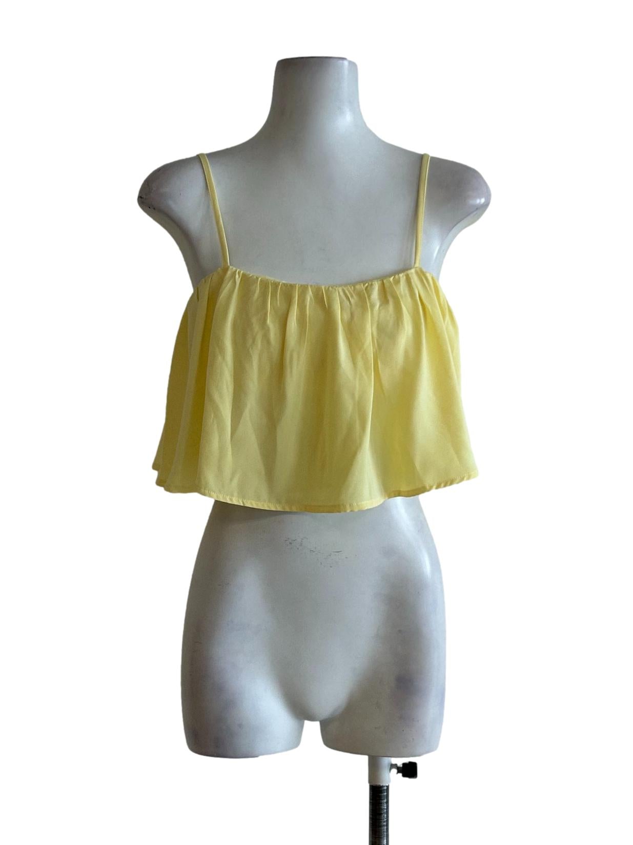 Yellow Cami Peplum Top