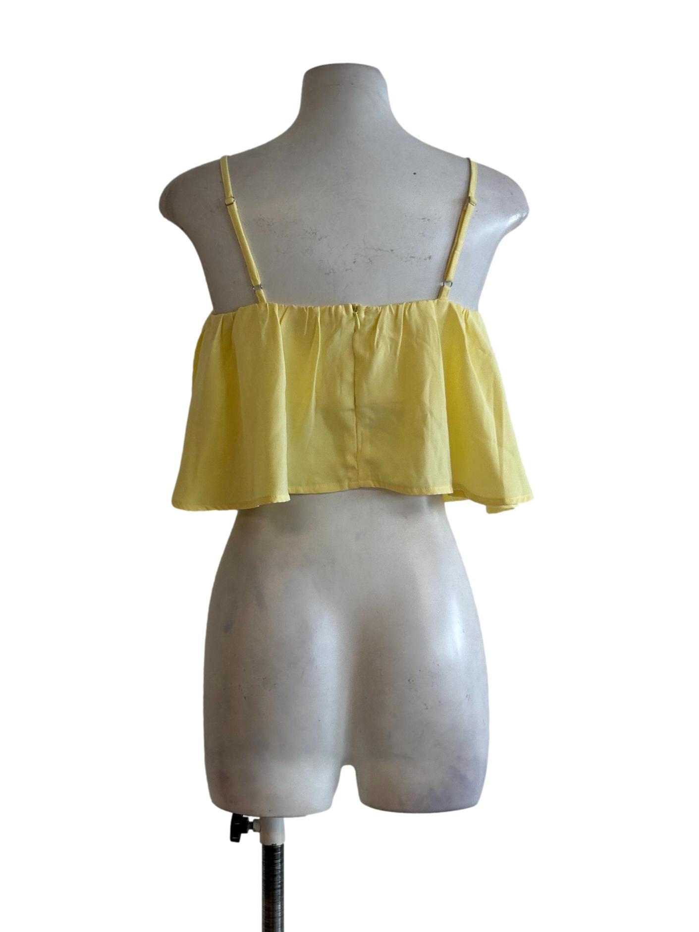 Yellow Cami Peplum Top