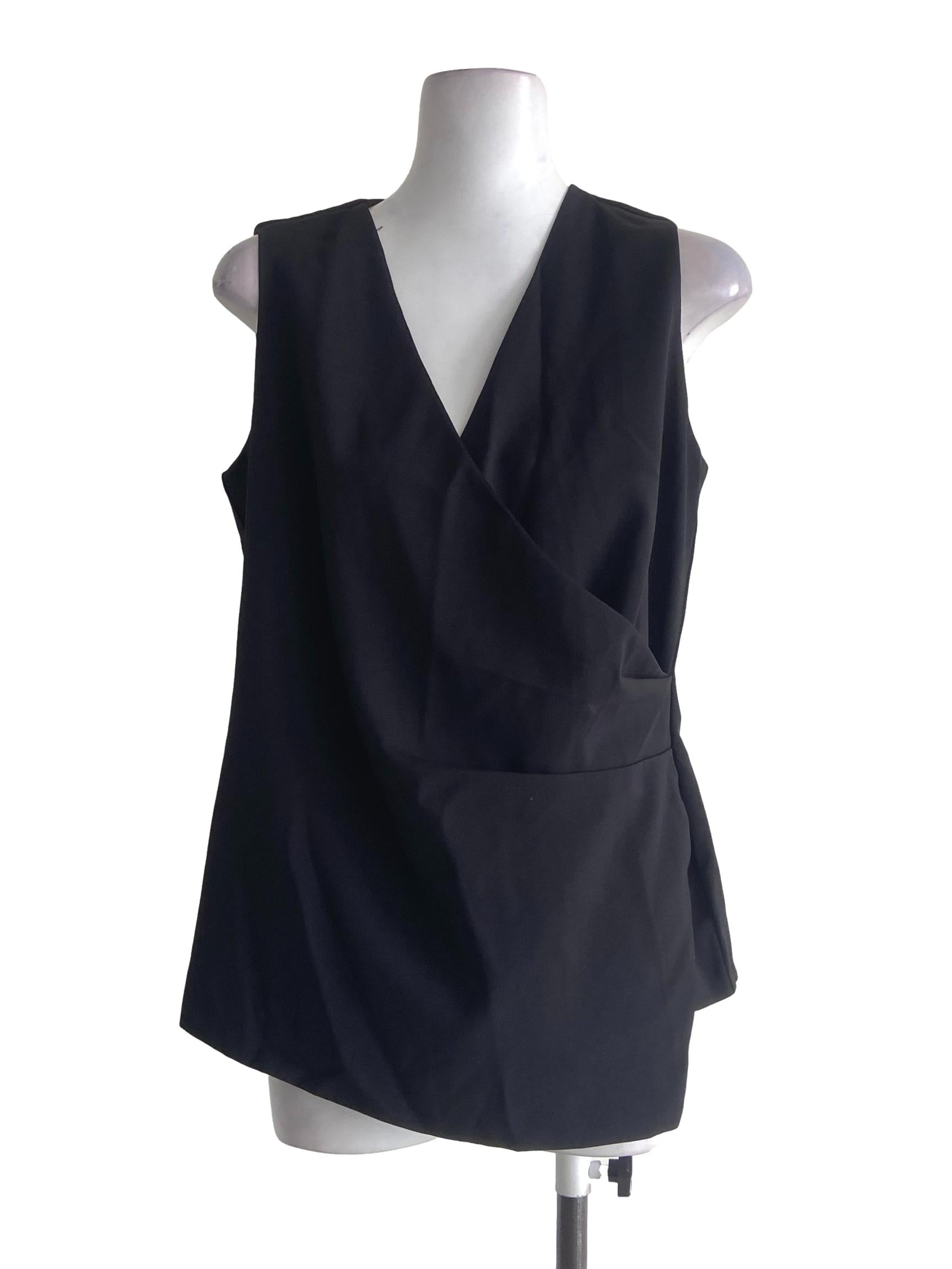 Black Square Neck Cowl Dress