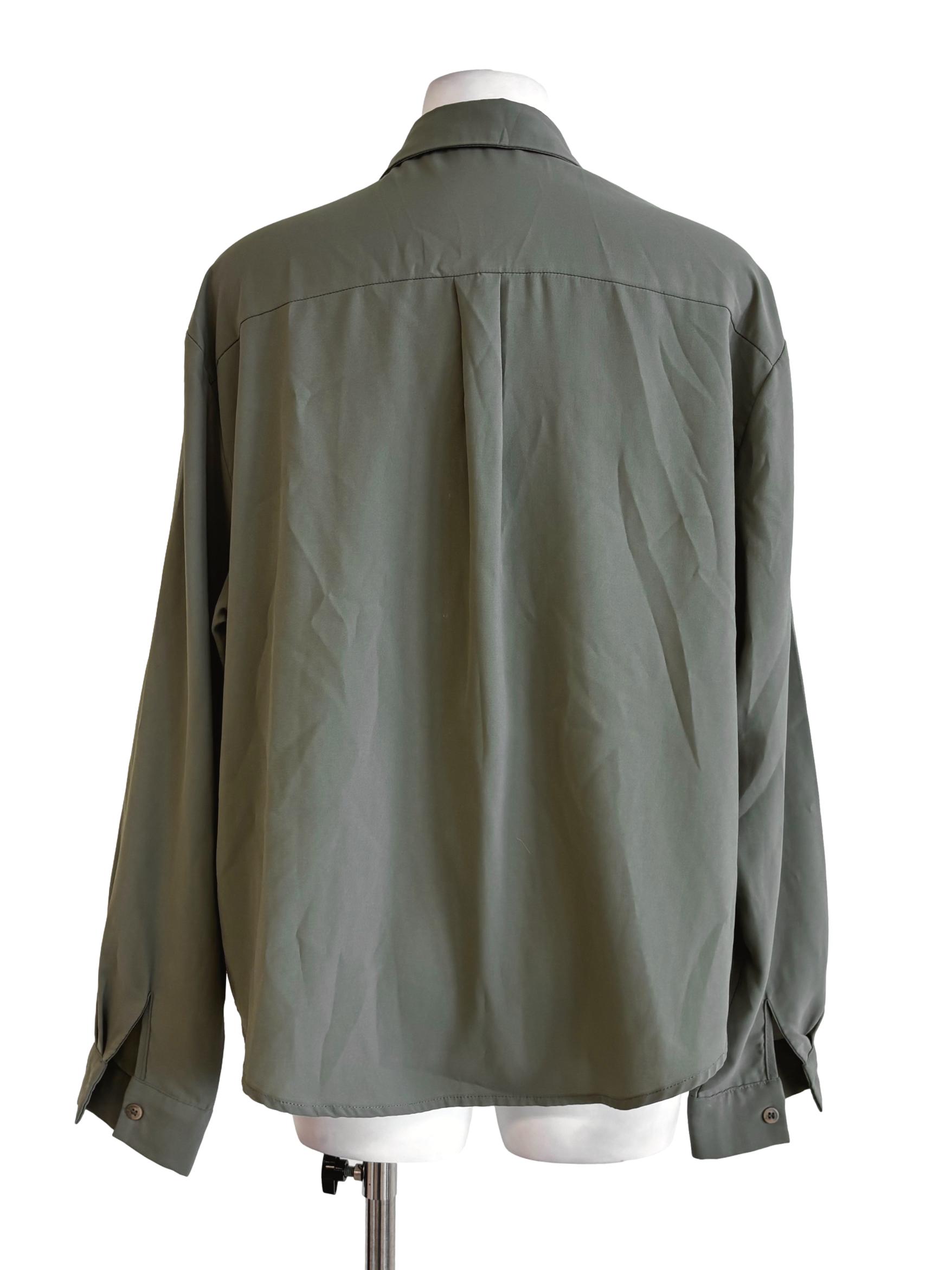 Moss Green Long Sleeve Buttoned Shirt TWL