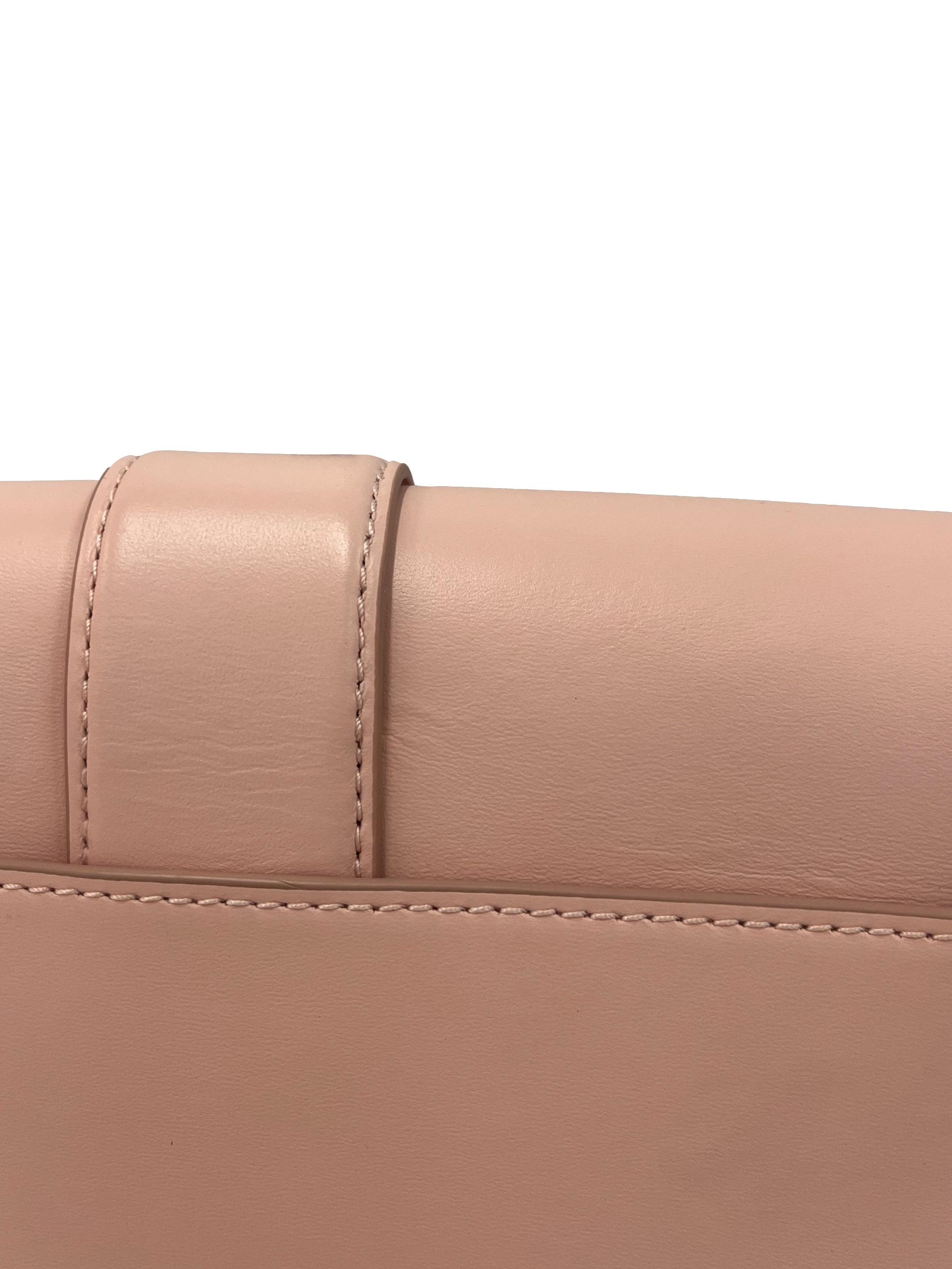 Light Pink Shoulder Bag With Changeable Straps