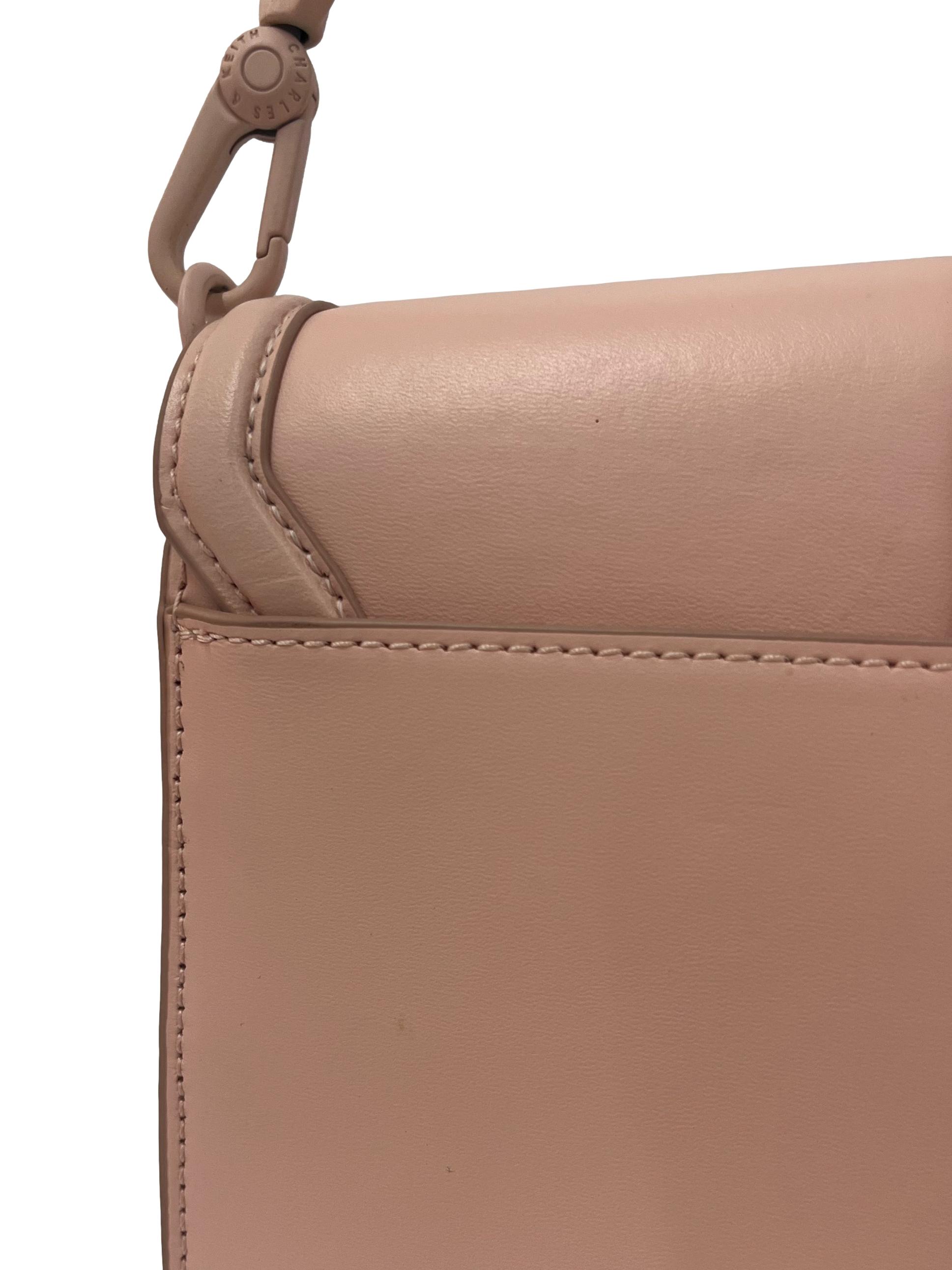 Light Pink Shoulder Bag With Changeable Straps