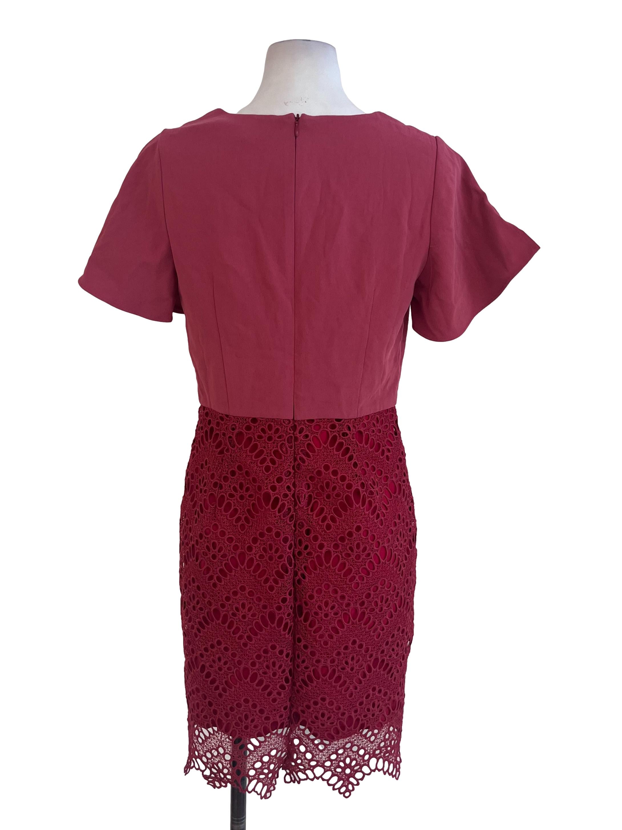 Punch Pink Embroidered Dress