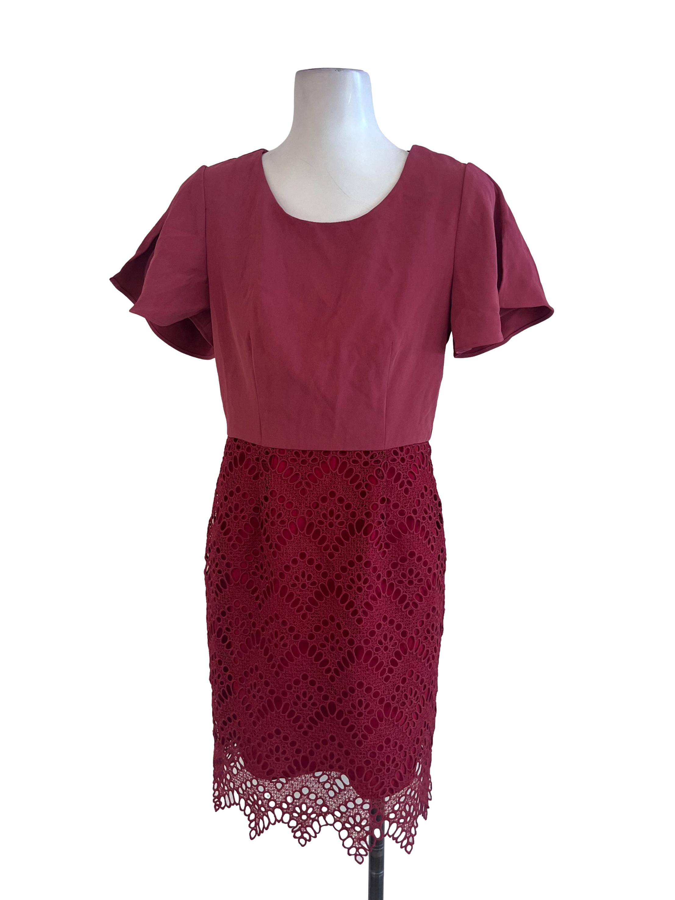 Punch Pink Embroidered Dress