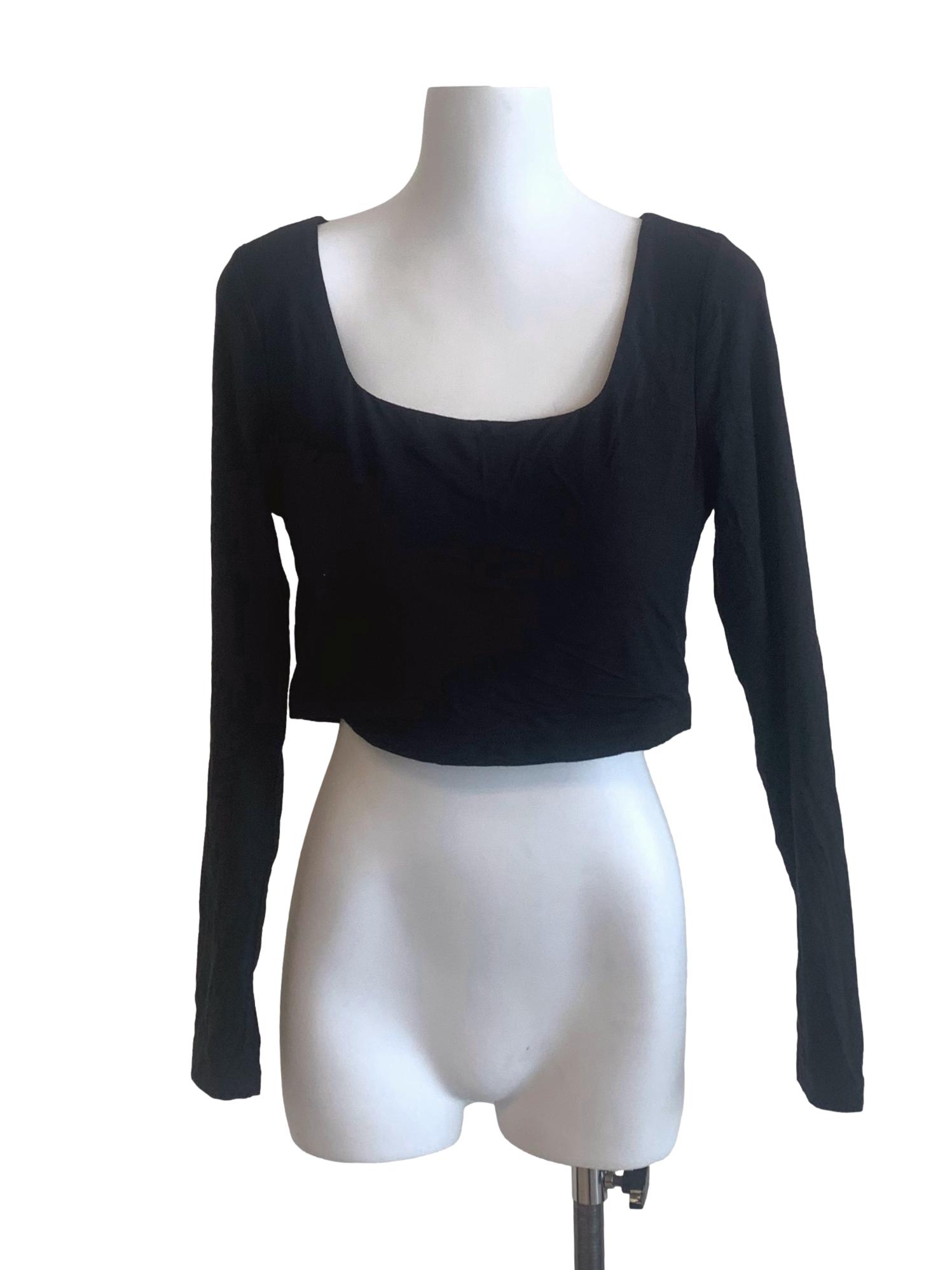 Black Square Neck Top TTR
