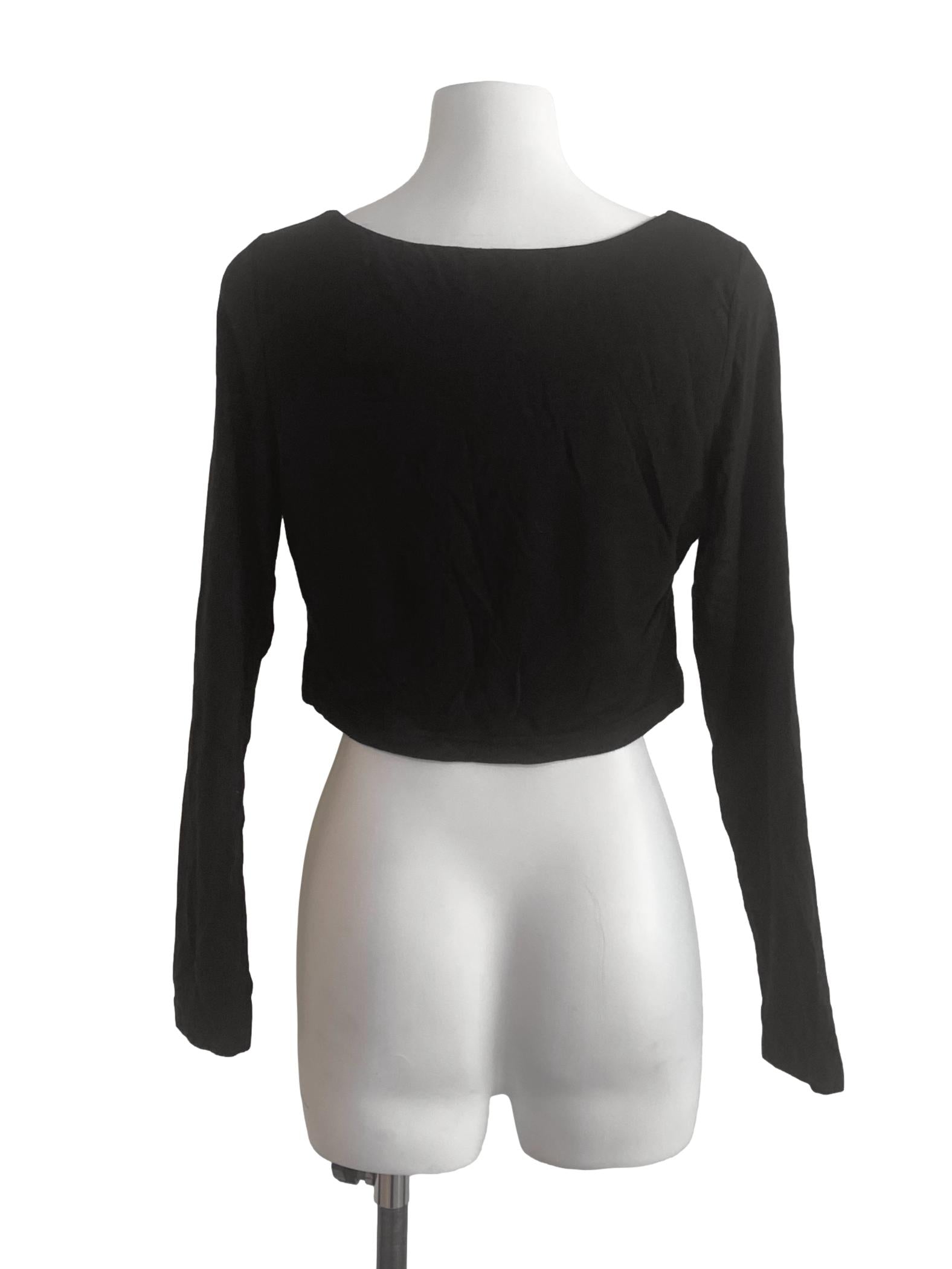 Black Square Neck Top TTR