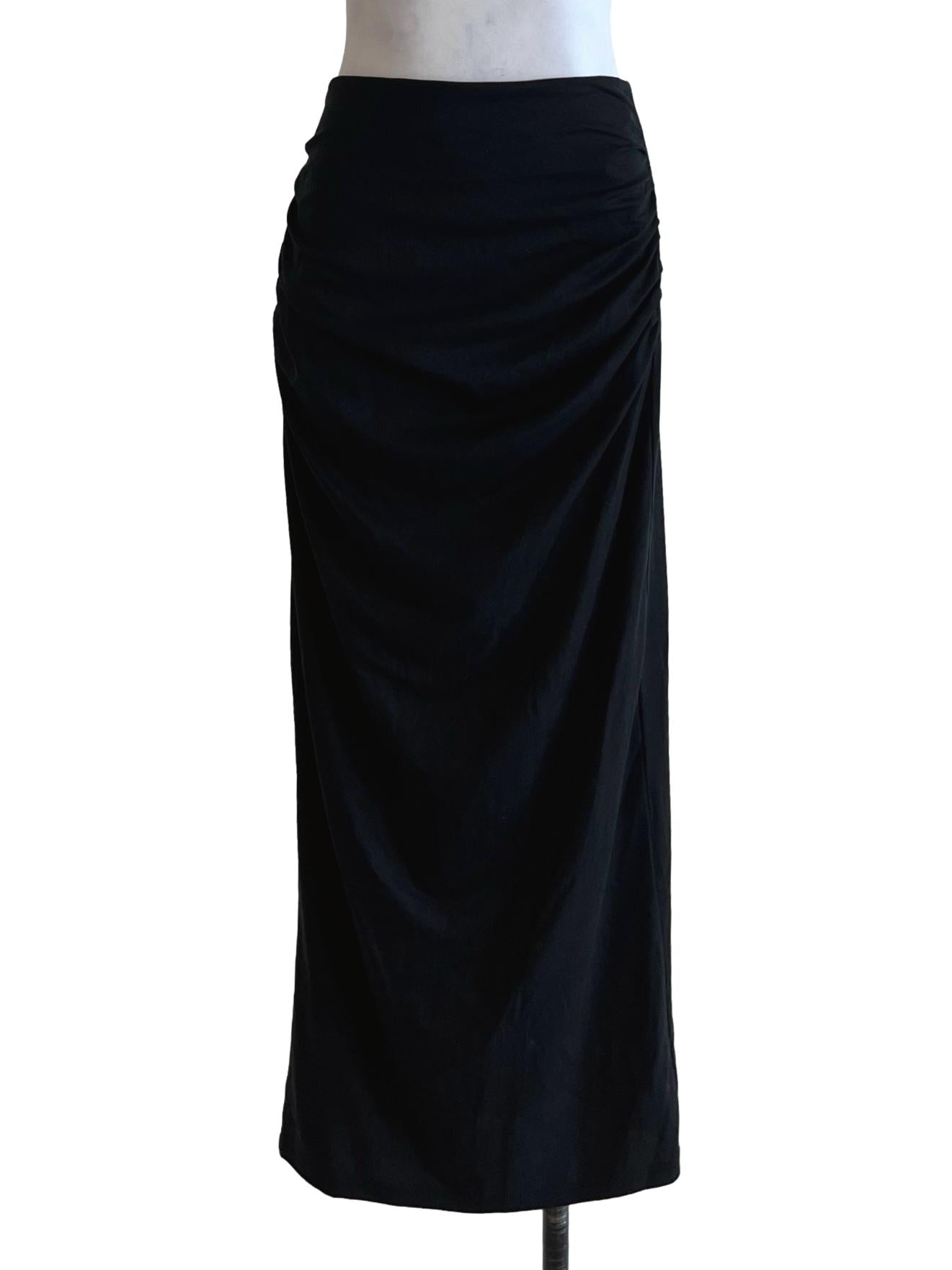 Black High-Waisted Pencil Skirt