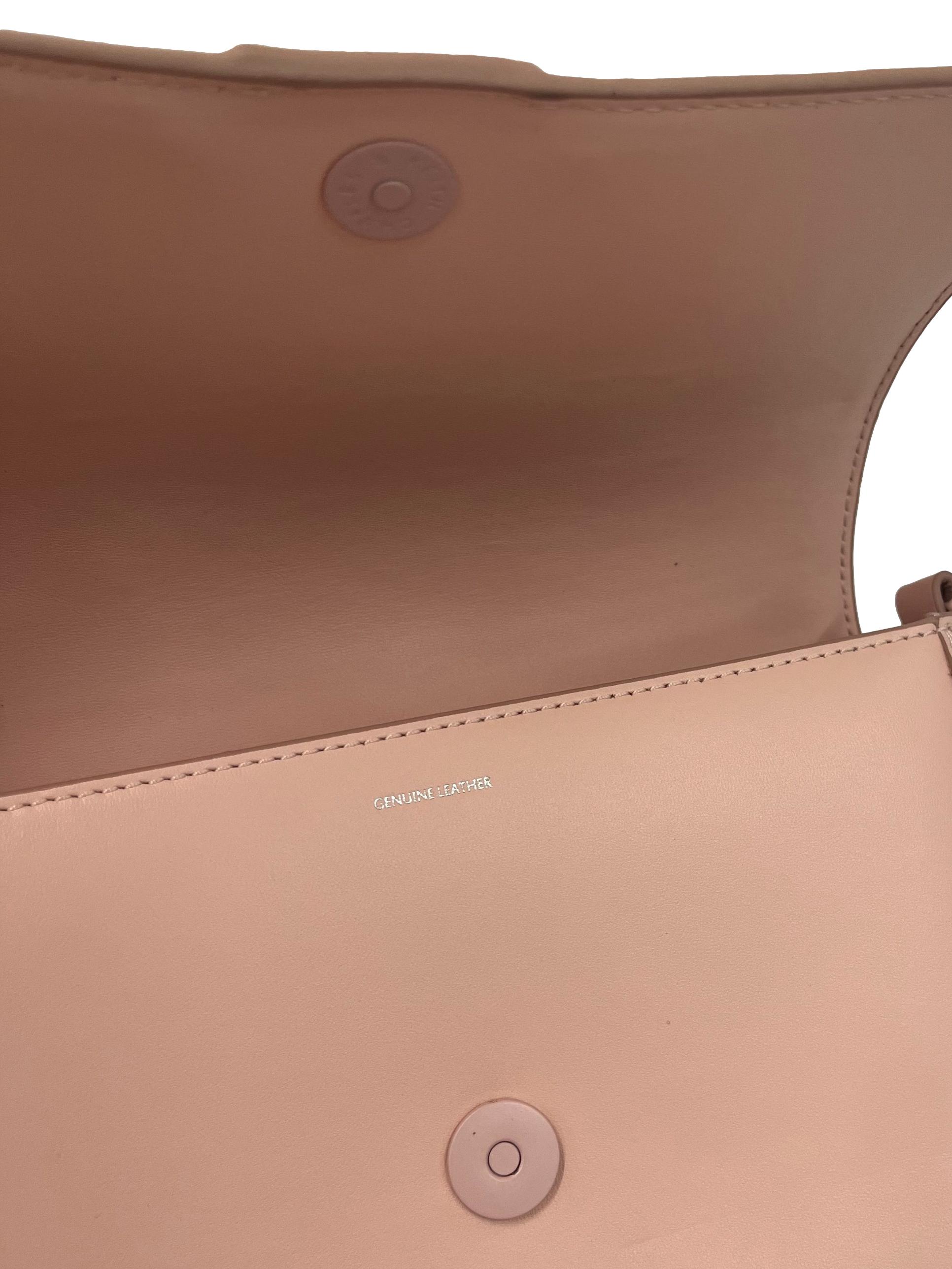 Light Pink Shoulder Bag With Changeable Straps