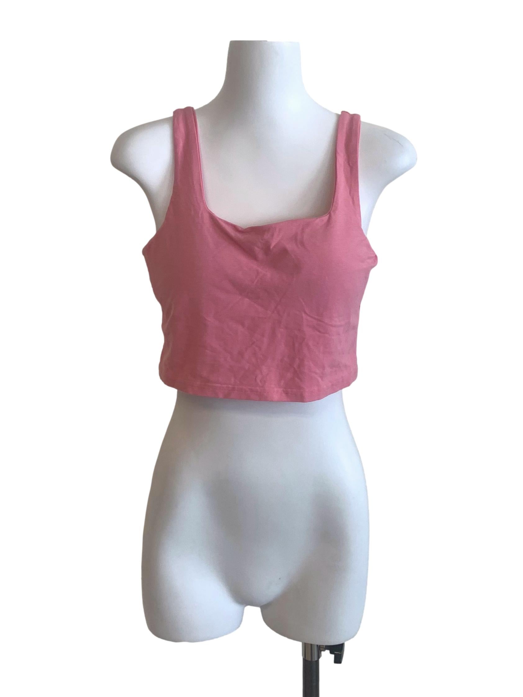 Rose Pink Square Neck Top TTR