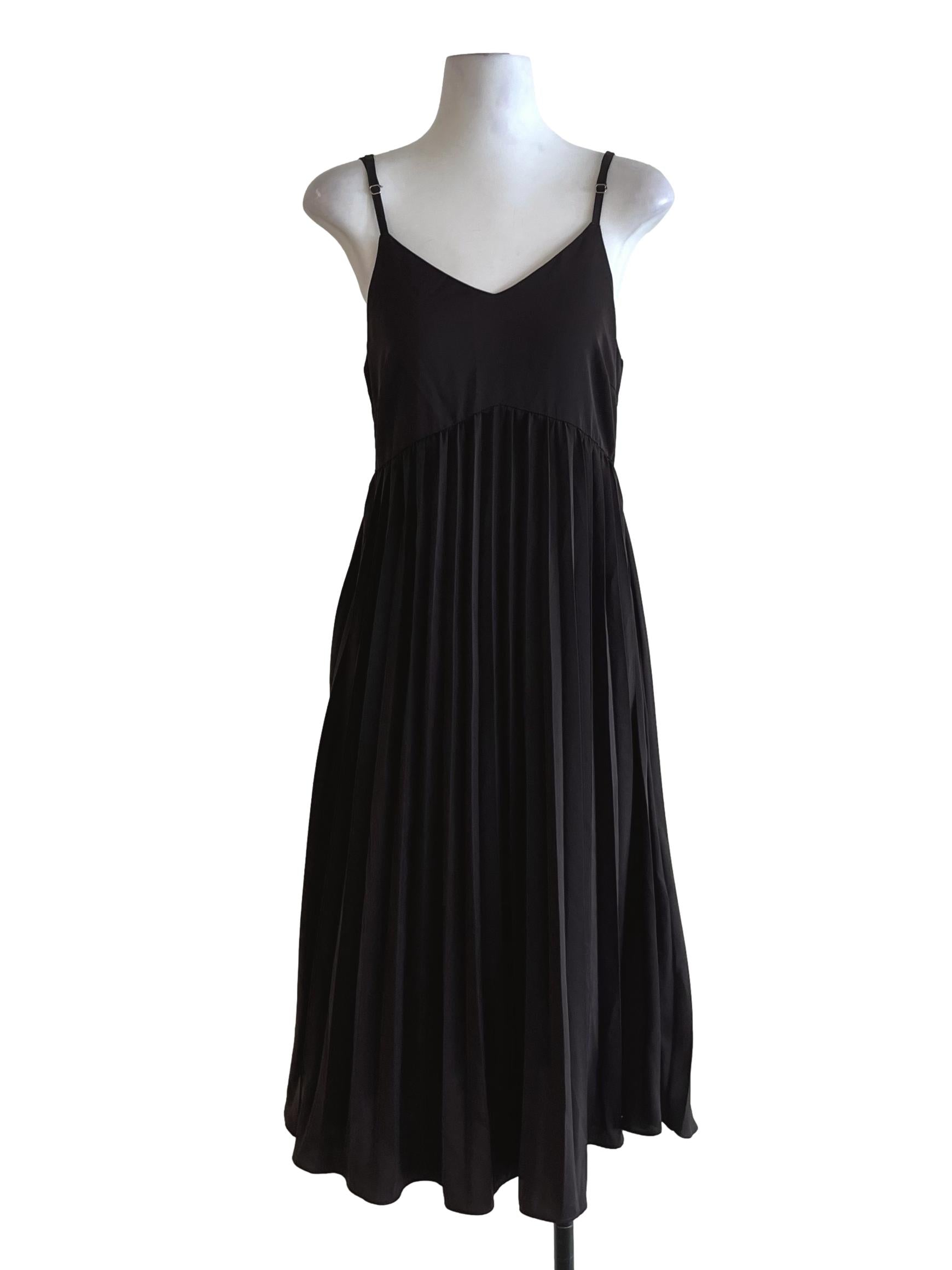 Pebble Grey V-Neckline A-Line Dress