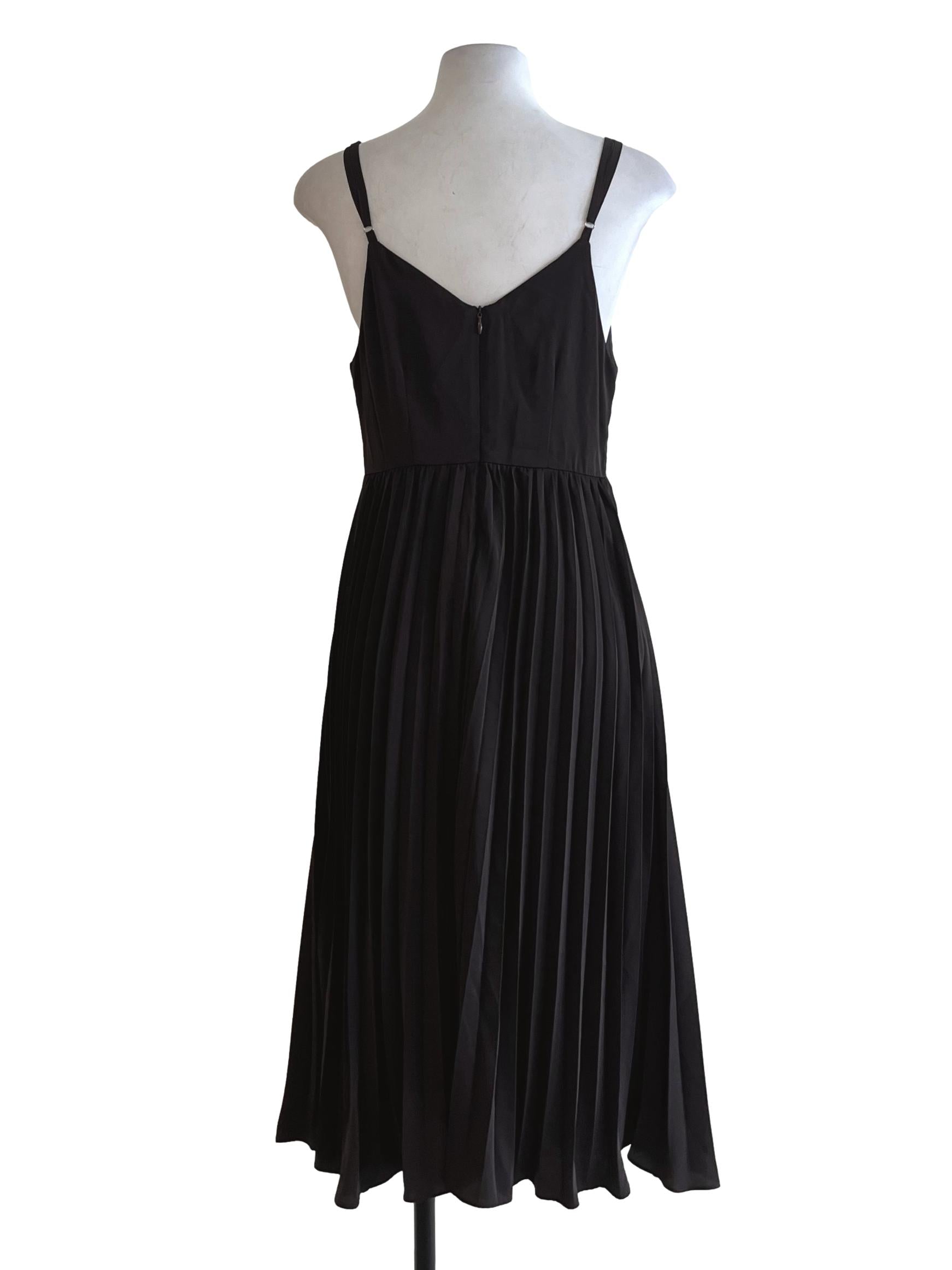 Pebble Grey V-Neckline A-Line Dress