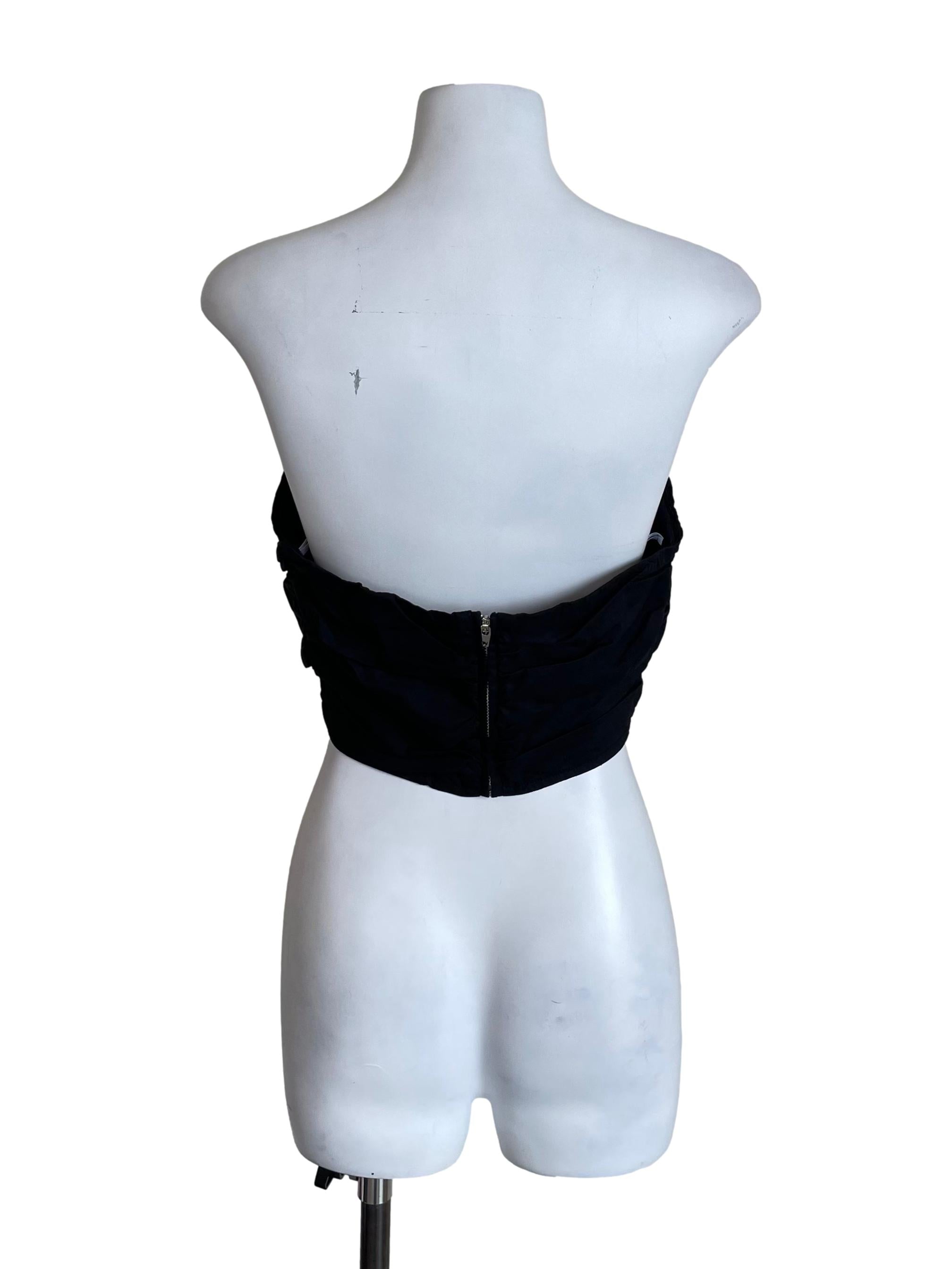Black Tie Bow Strapless Tube Top