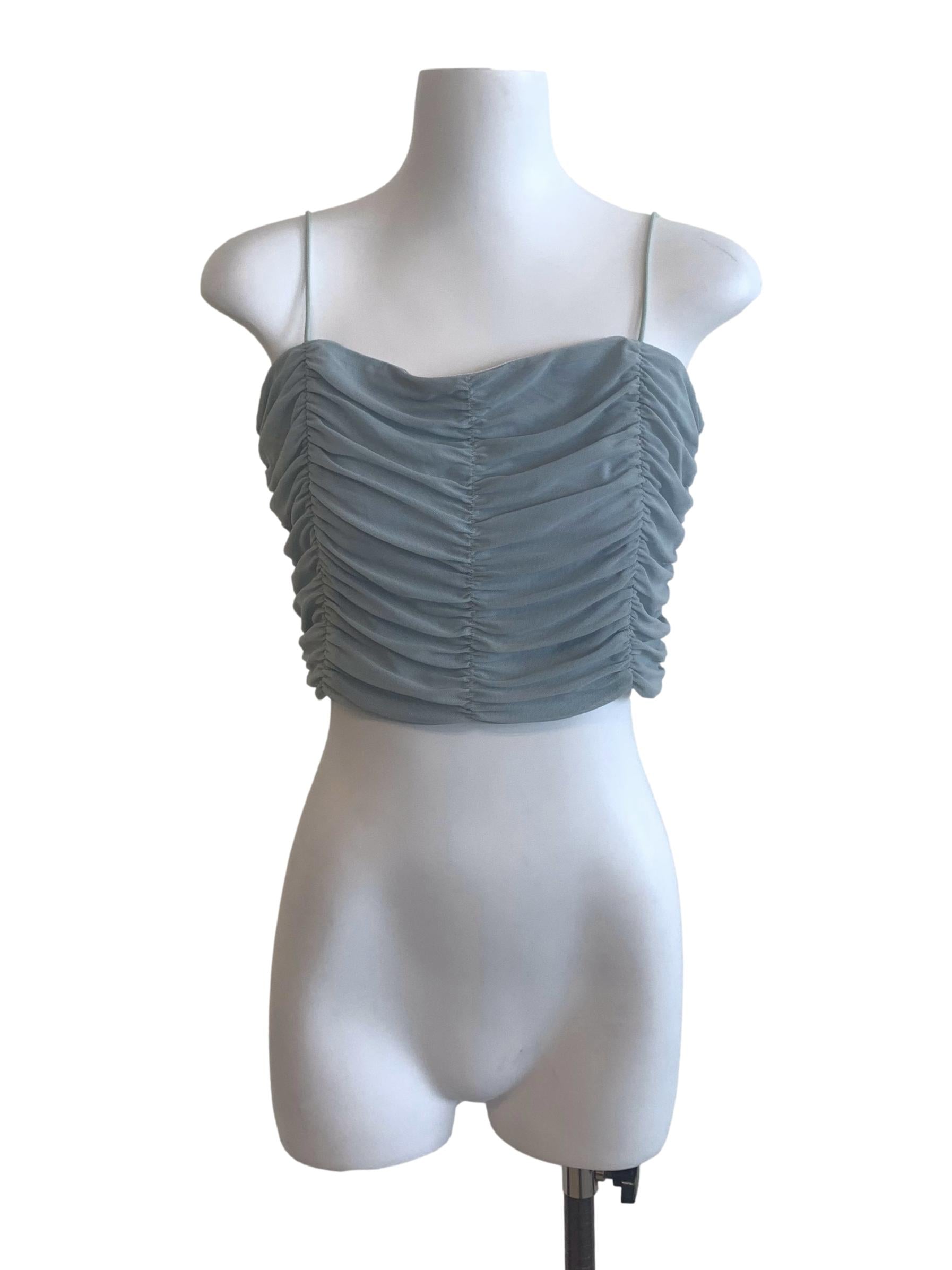 Blue Spaghetti Strap Top