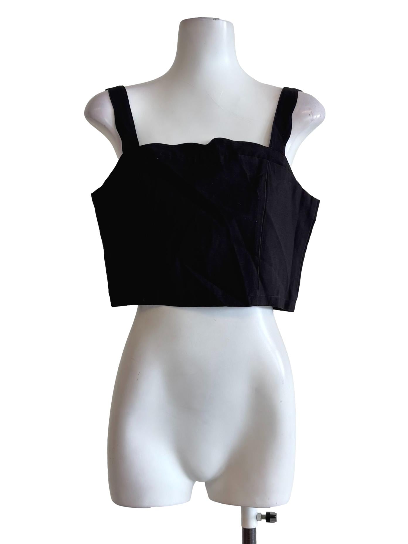 Night Black Sleeveless Top