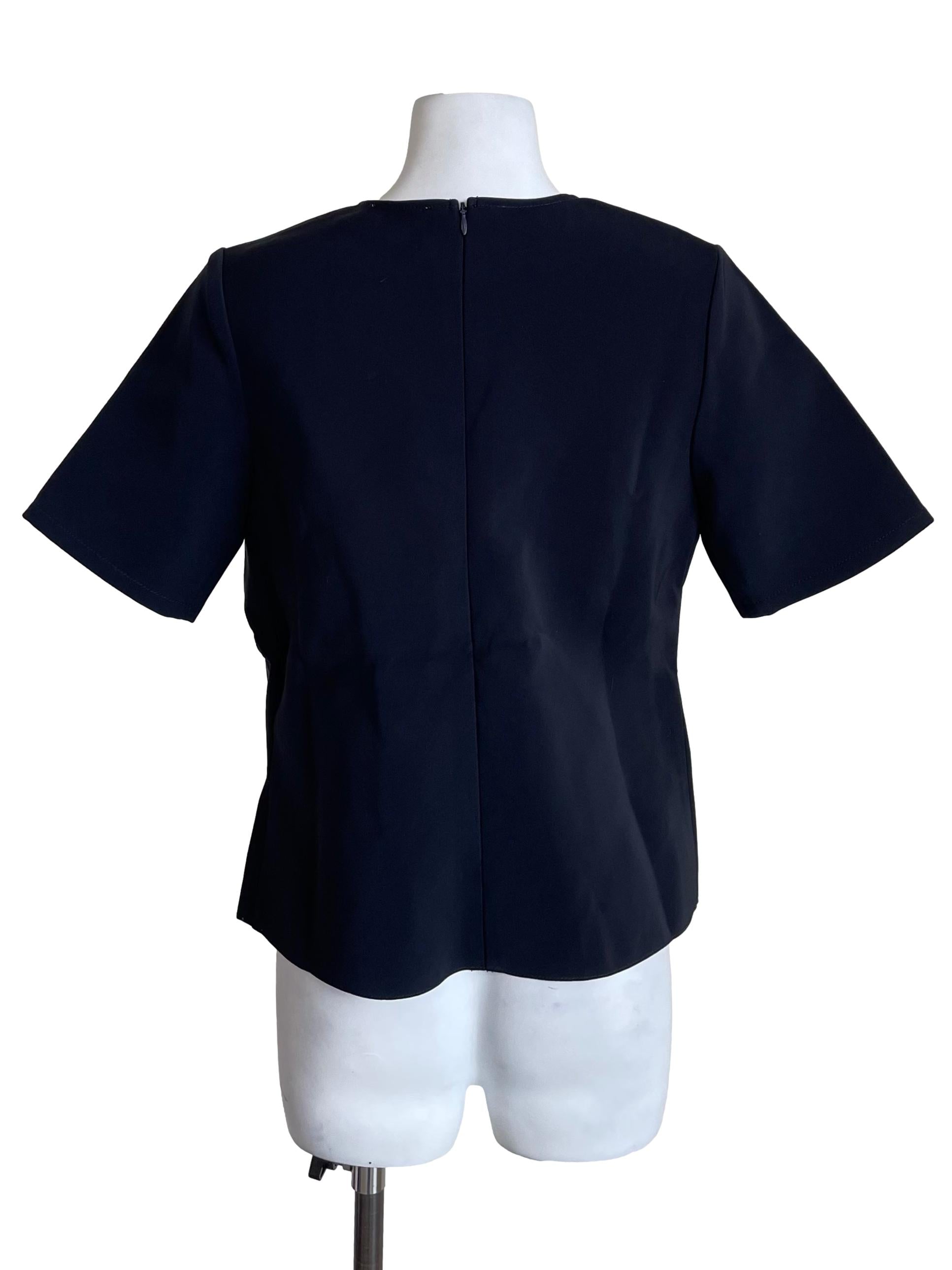 Deep Navy Tie Bow Square Top