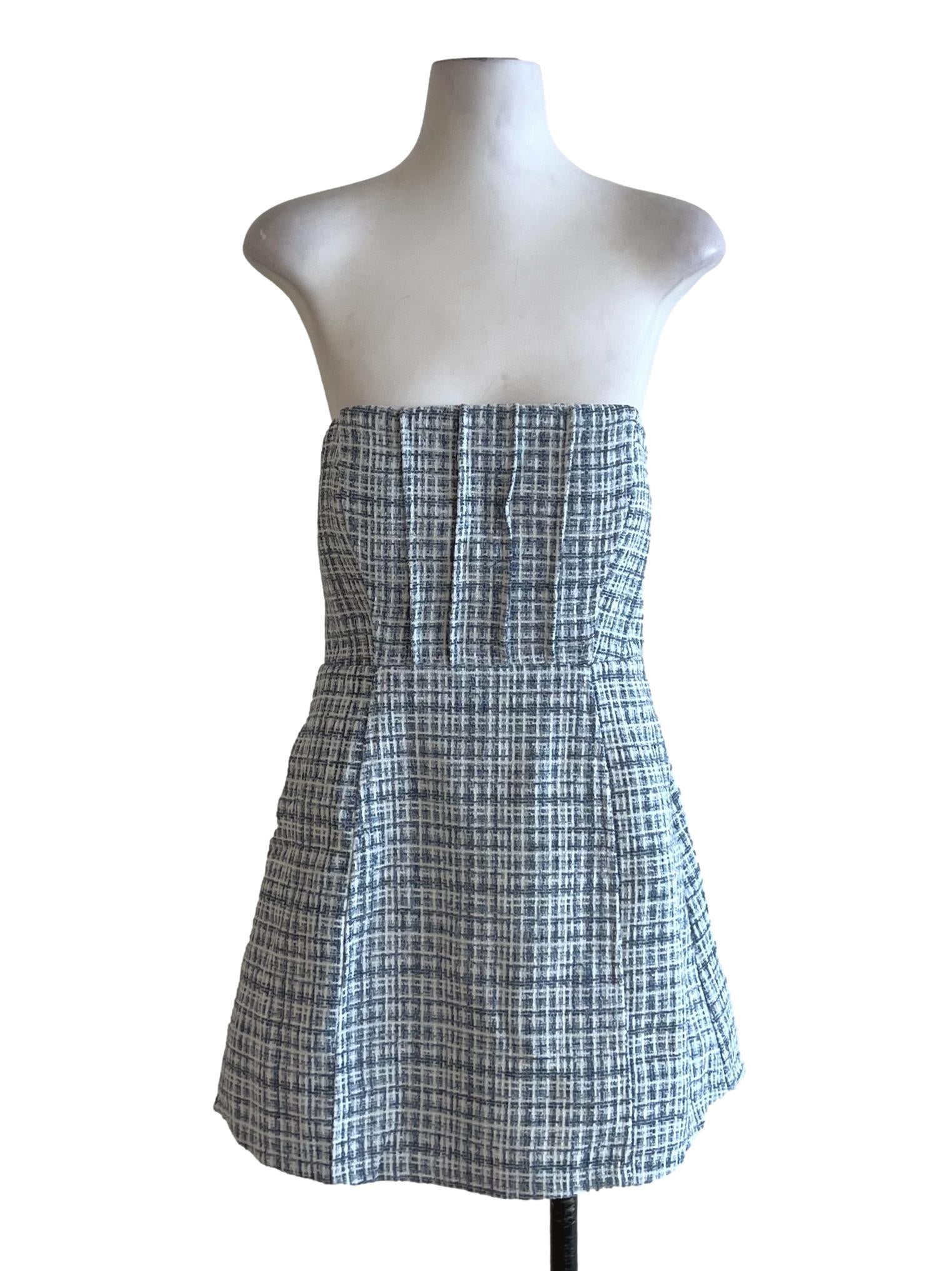 Blue Tattersall A-Line Dress