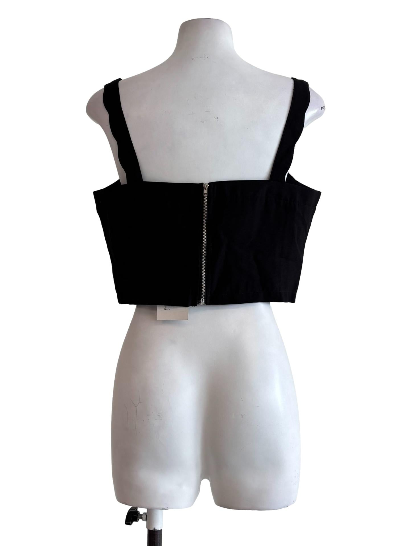 Night Black Sleeveless Top