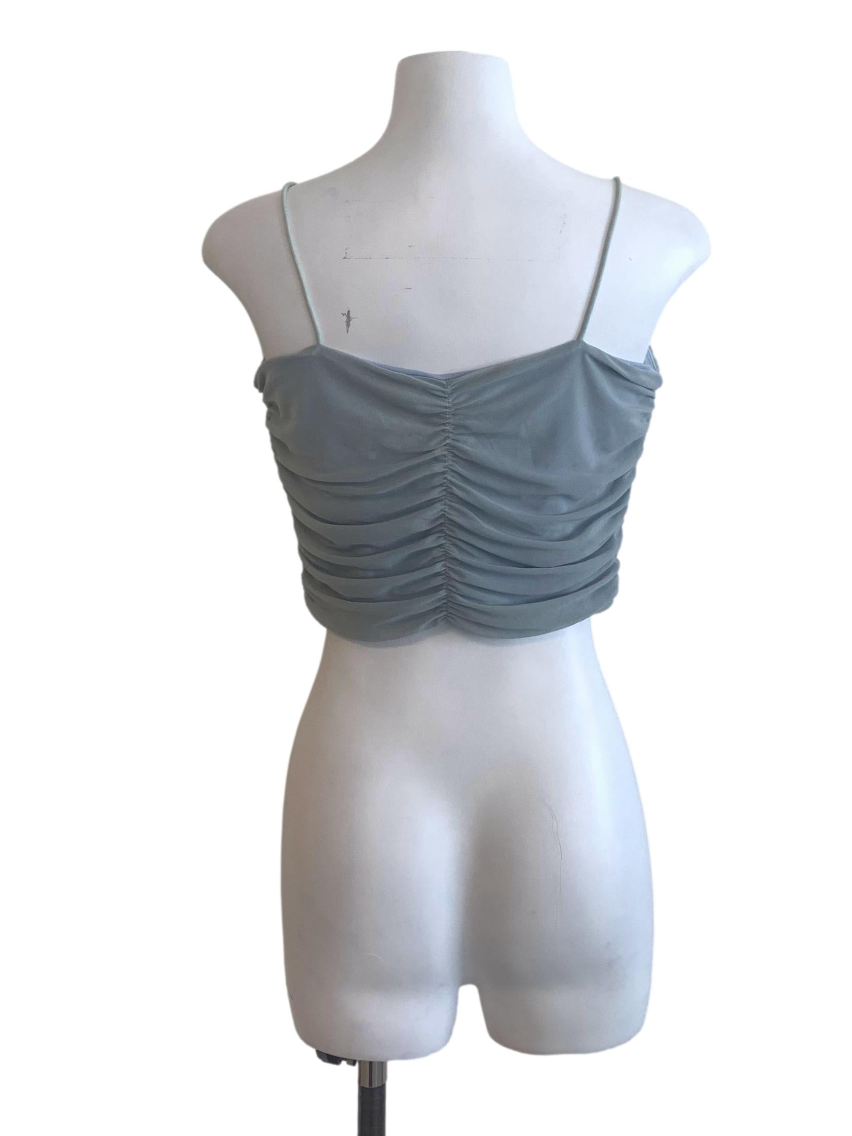 Blue Spaghetti Strap Top