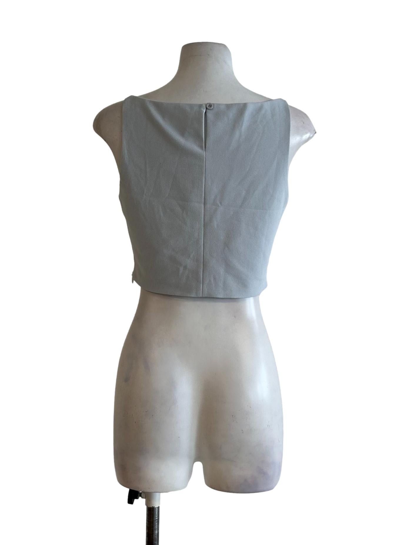 Baby Blue Boat Neck Top