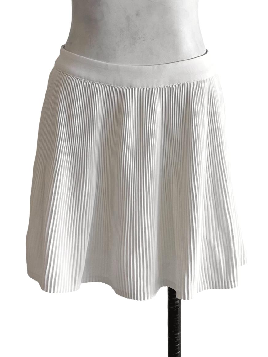 White High-Waisted Mini Skirt