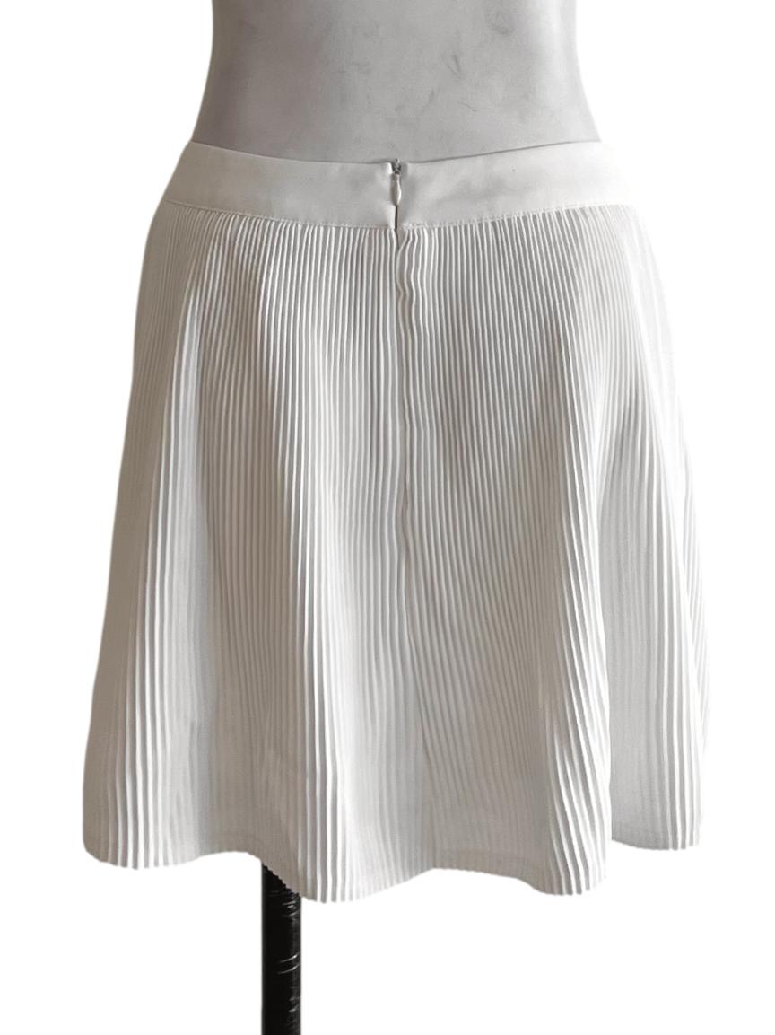White High-Waisted Mini Skirt