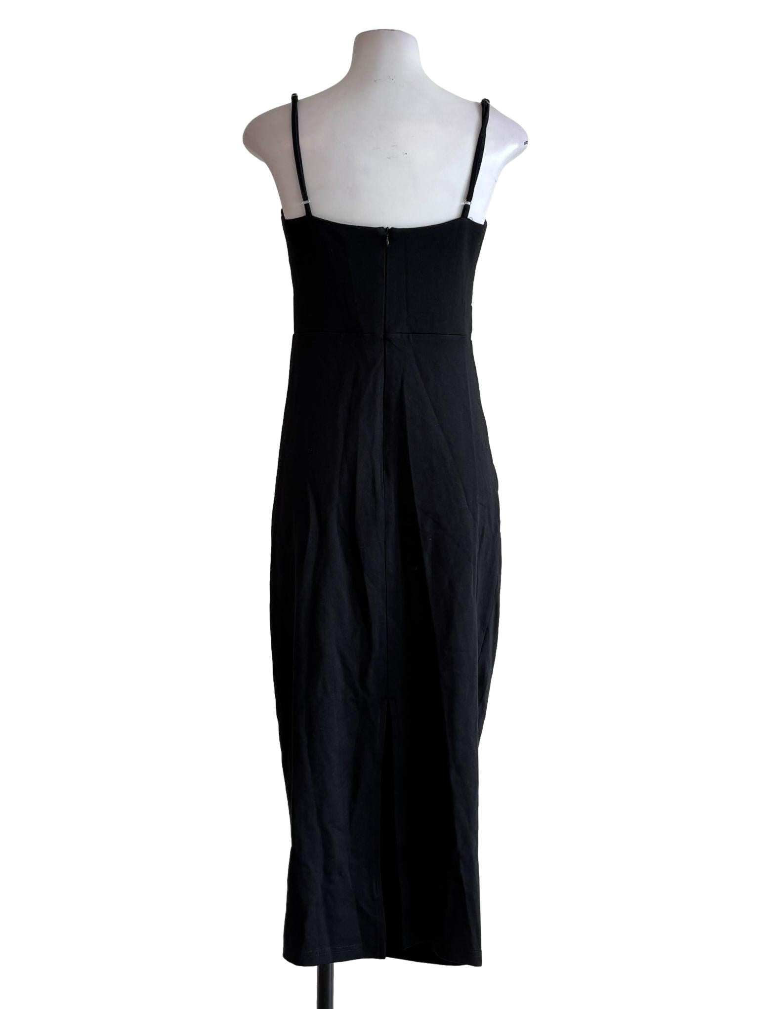 Jet Black Asymmetrical Dress