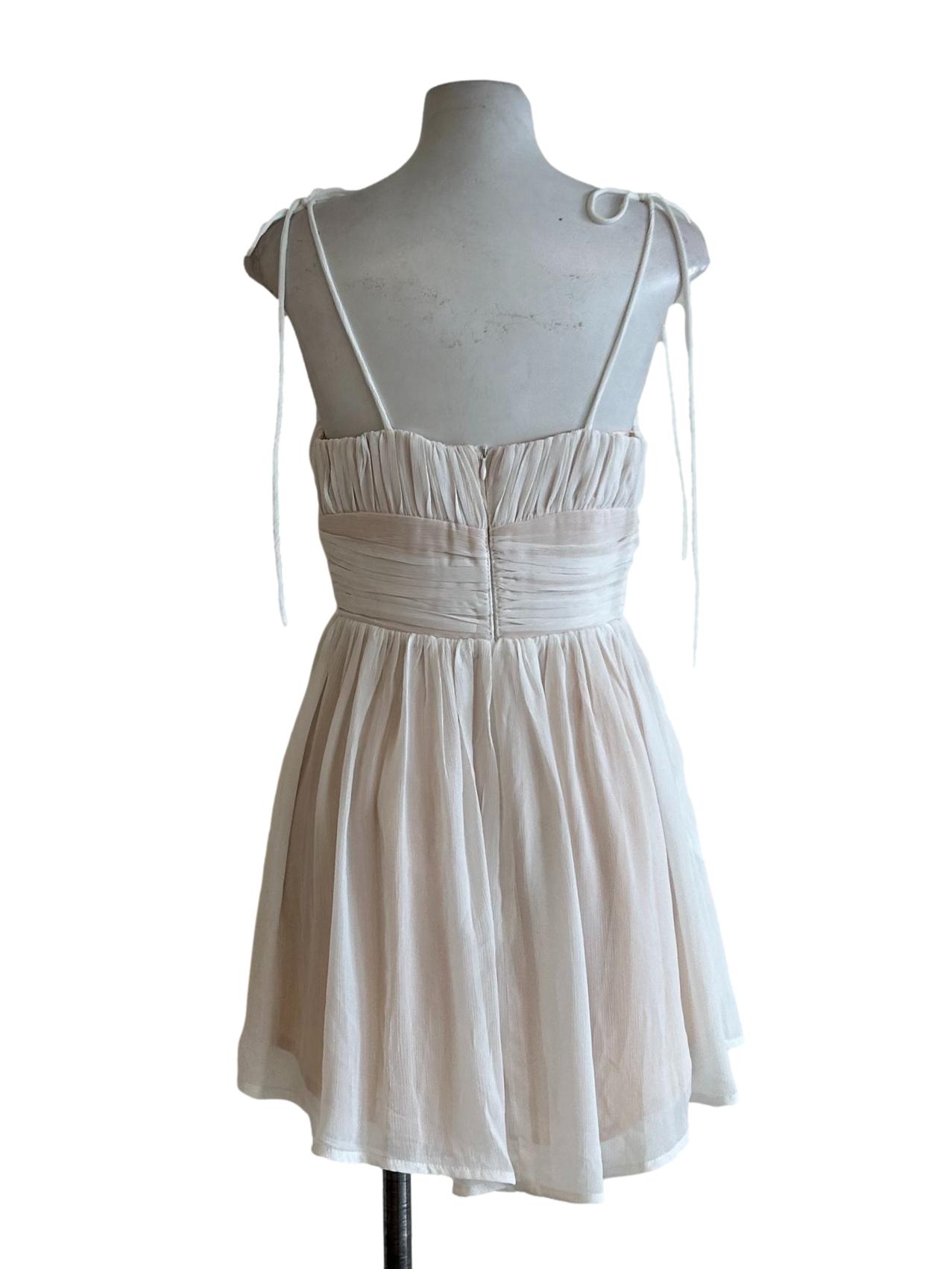 White Flowy Chiffon Dress
