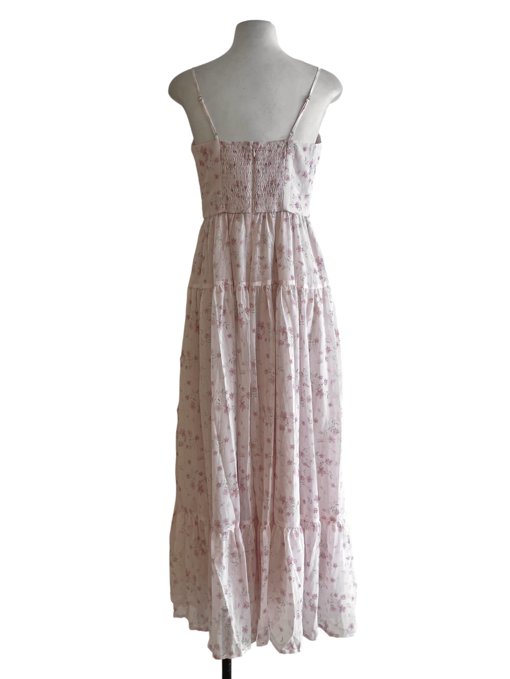 Lemonade Pink Floral Empire Dress