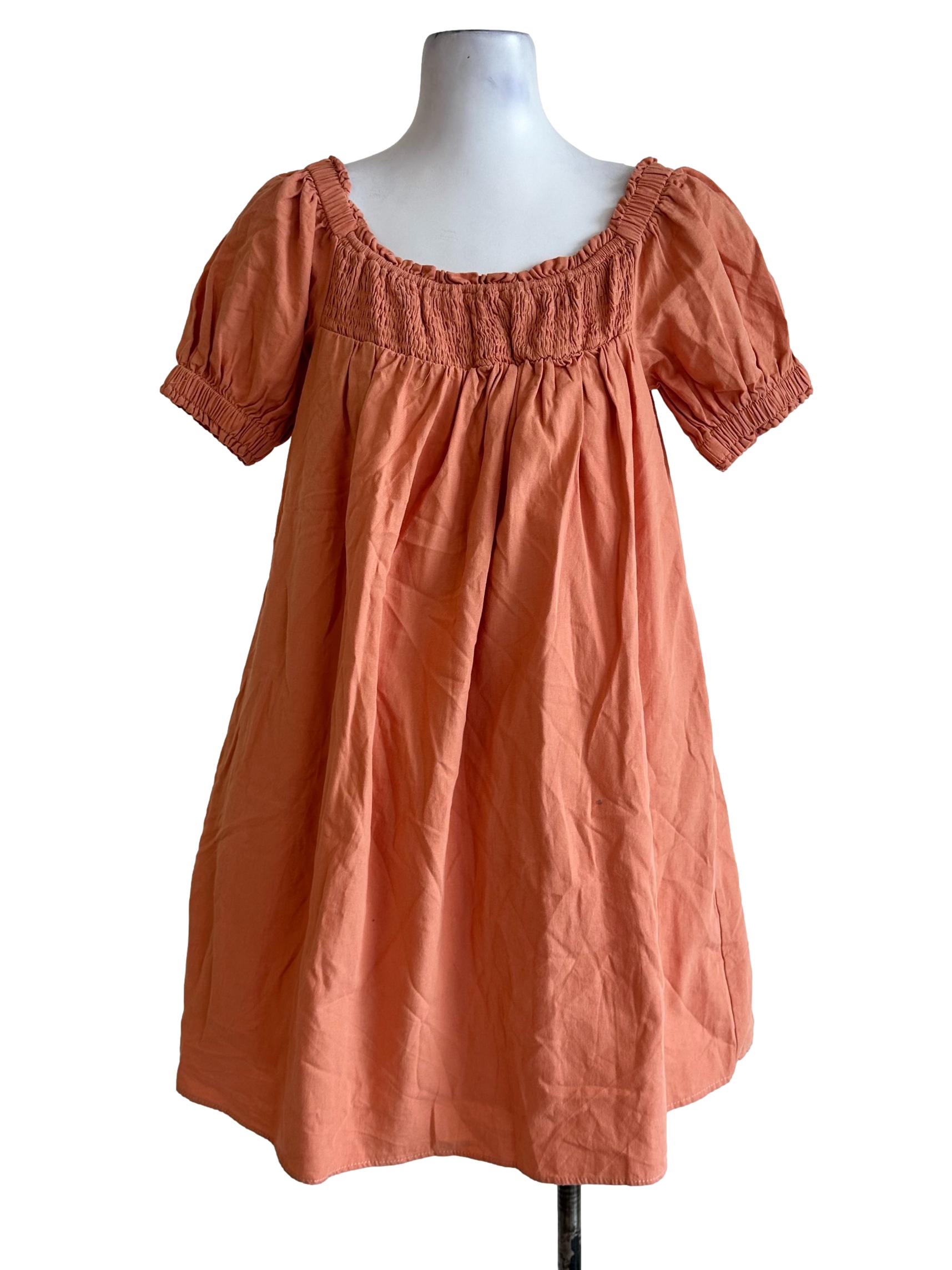 Cantaloupe Orange Mini Dress