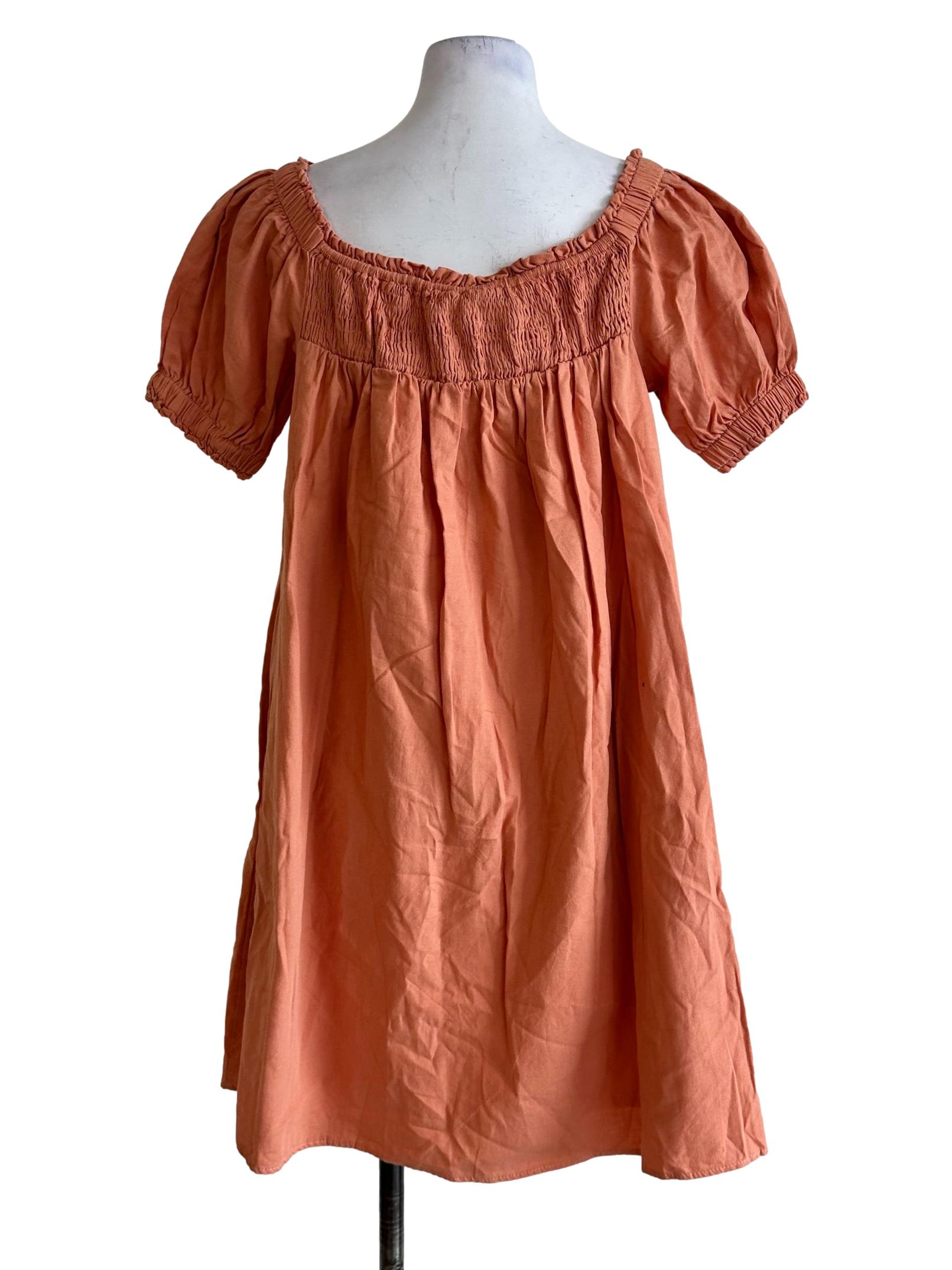 Cantaloupe Orange Mini Dress