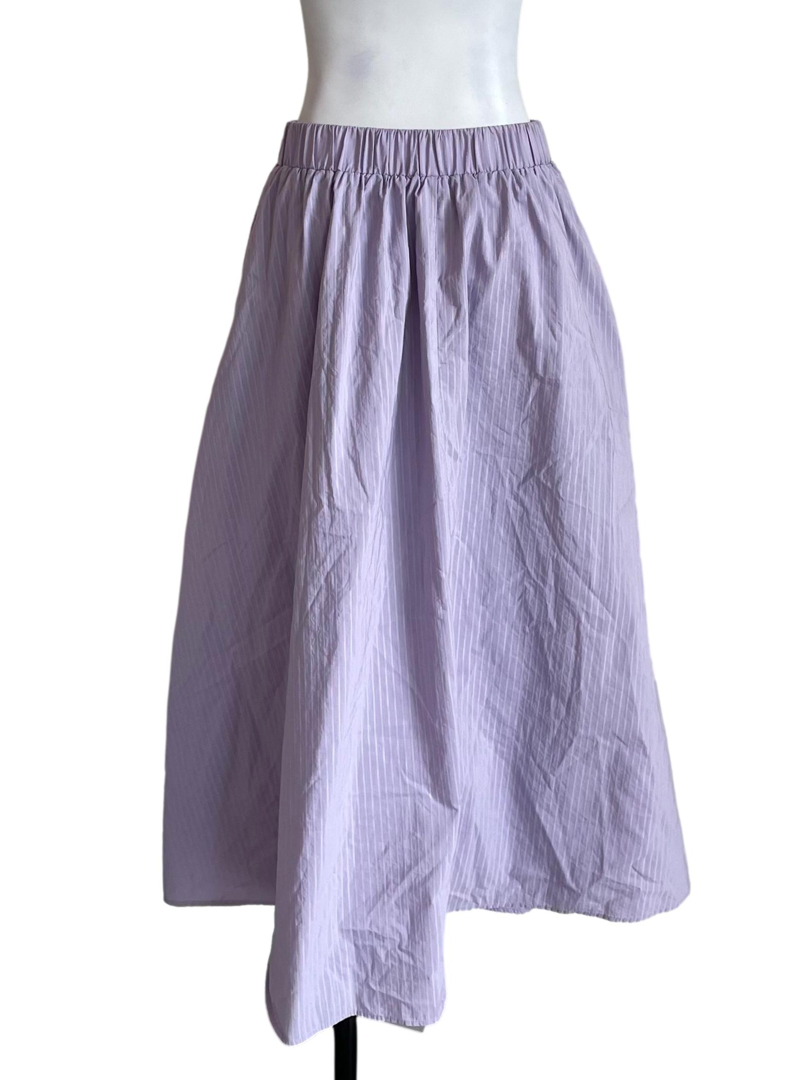 Periwinkle Purple Pencil Stripe Bouffant Skirt