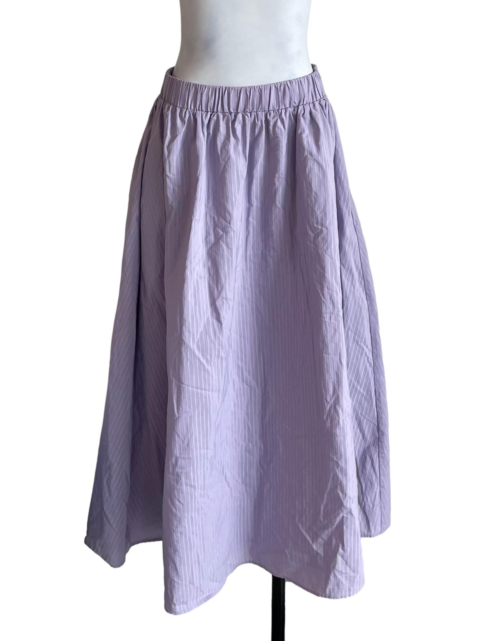 Periwinkle Purple Pencil Stripe Bouffant Skirt